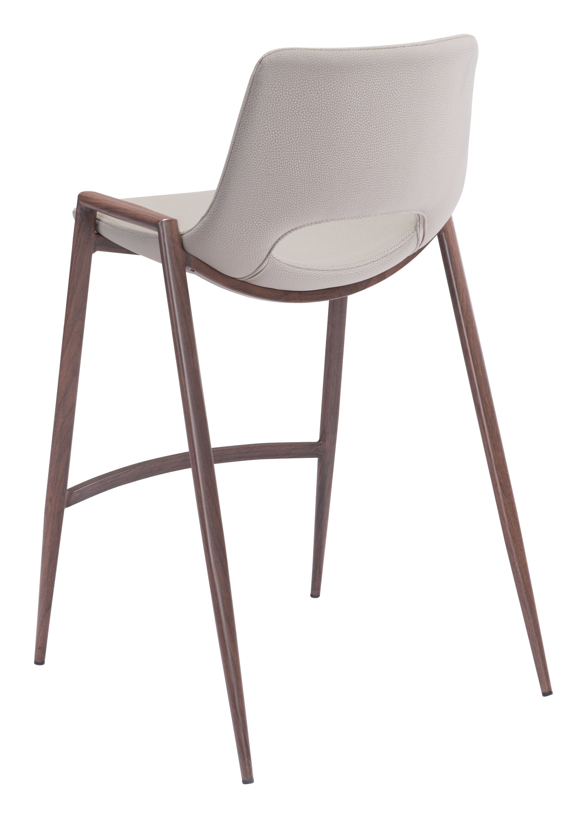 Desi Beige & Walnut Counter Stool (Set of 2) - Ornate Home