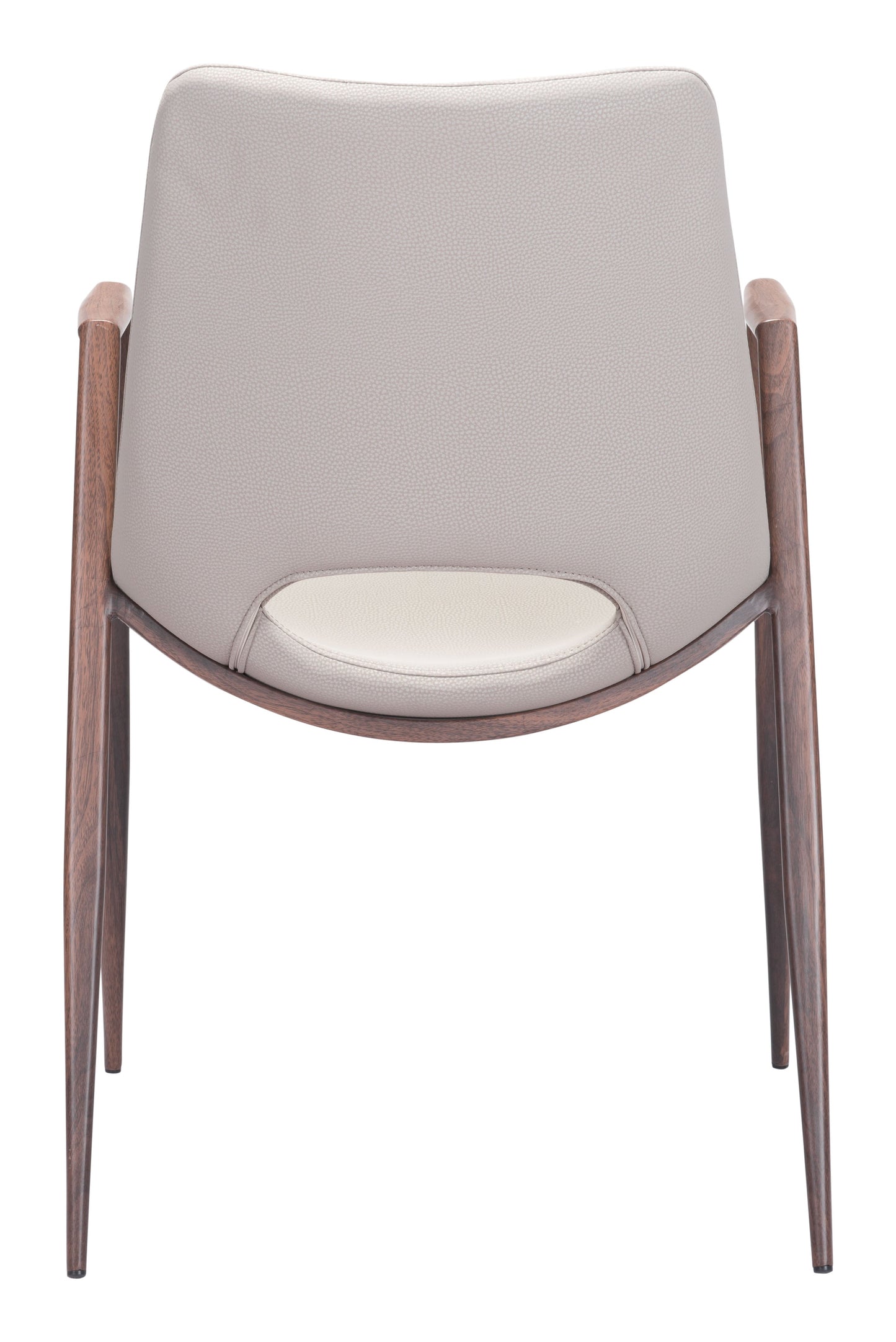 Desi Beige & Walnut Dining Chair (Set of 2) - Ornate Home