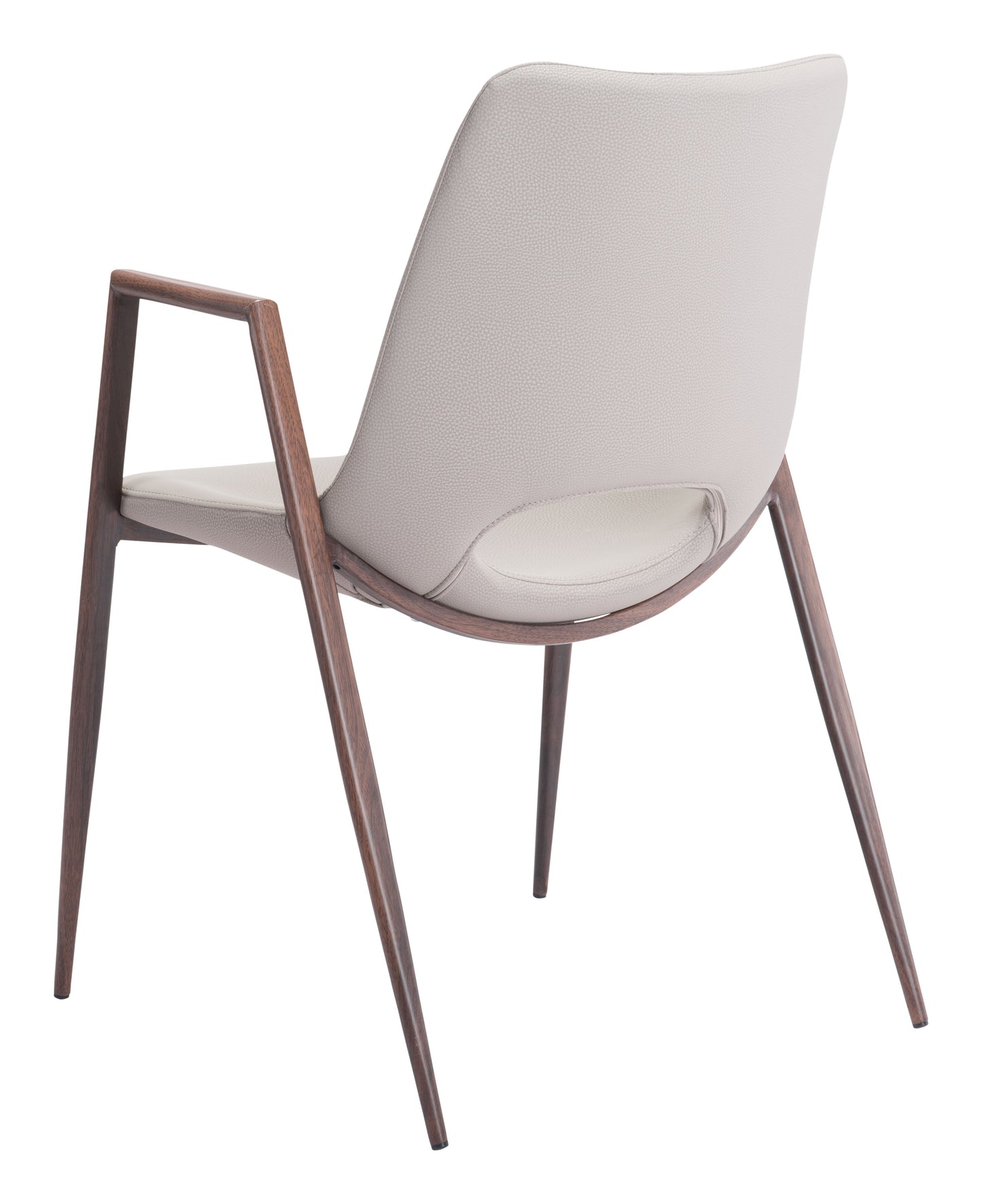 Desi Beige & Walnut Dining Chair (Set of 2) - Ornate Home