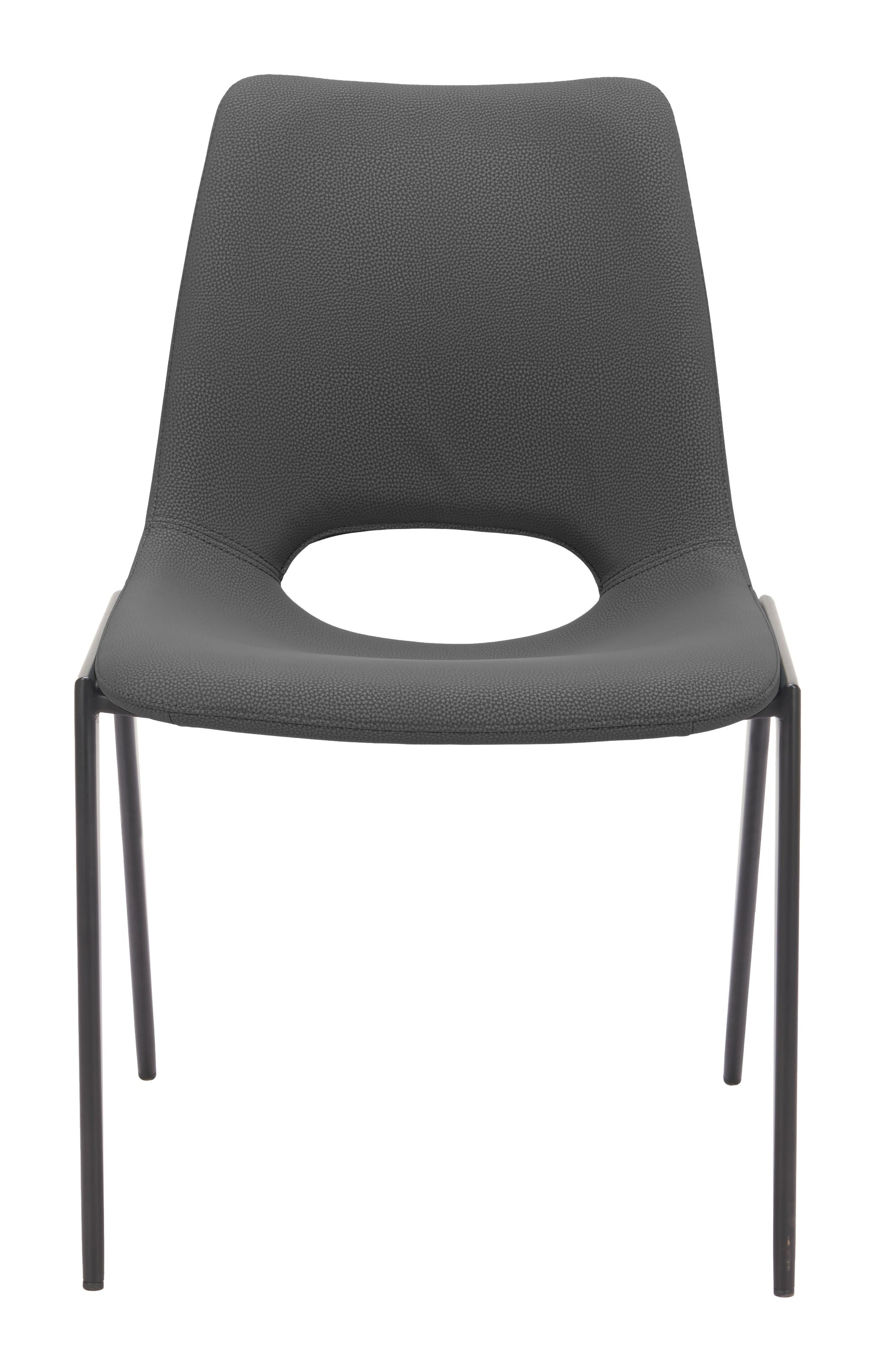 Desi Black Armless Dining Chair (Set of 2) - Ornate Home