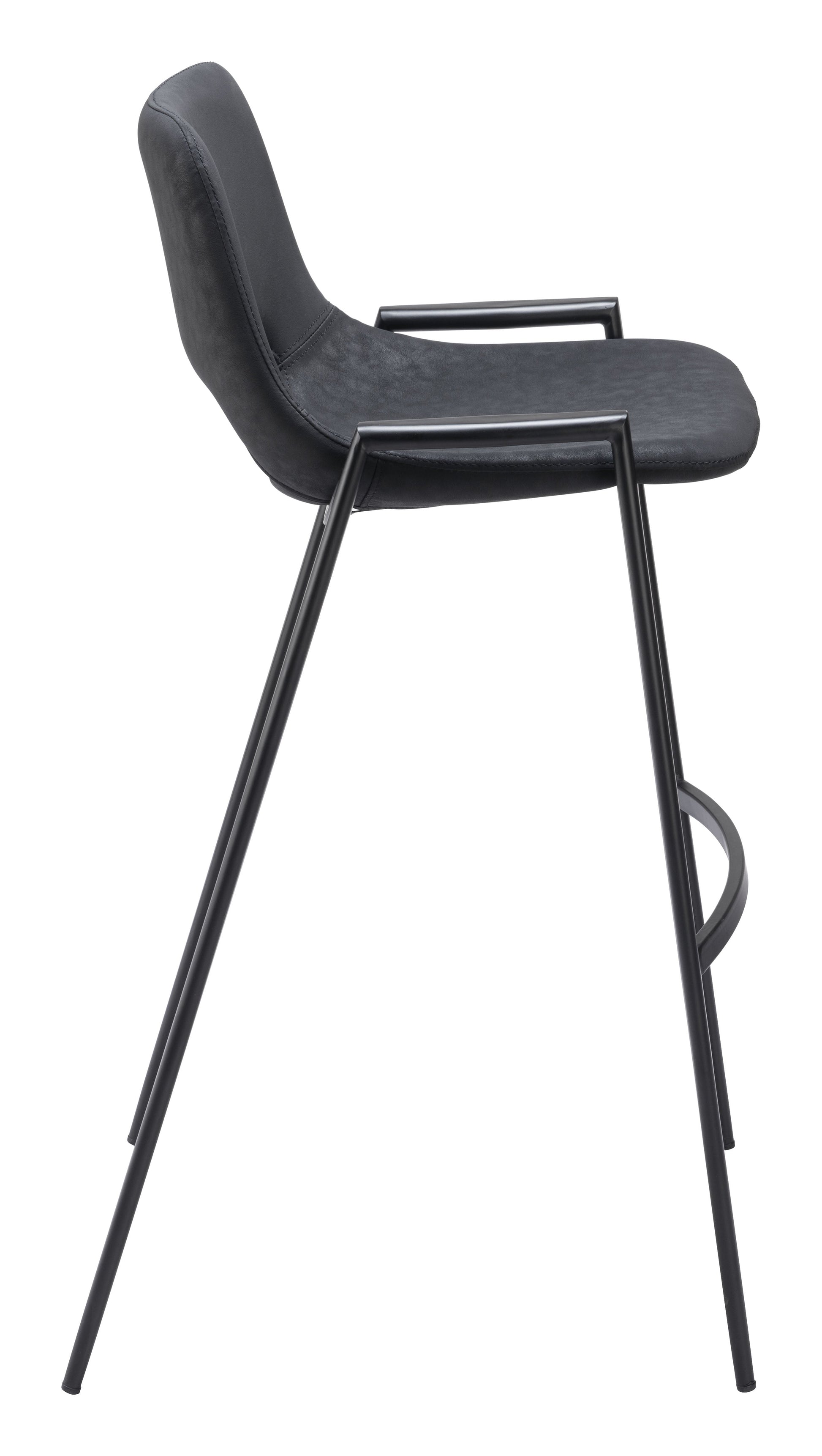 Desi Black Barstool (Set of 2) - Ornate Home
