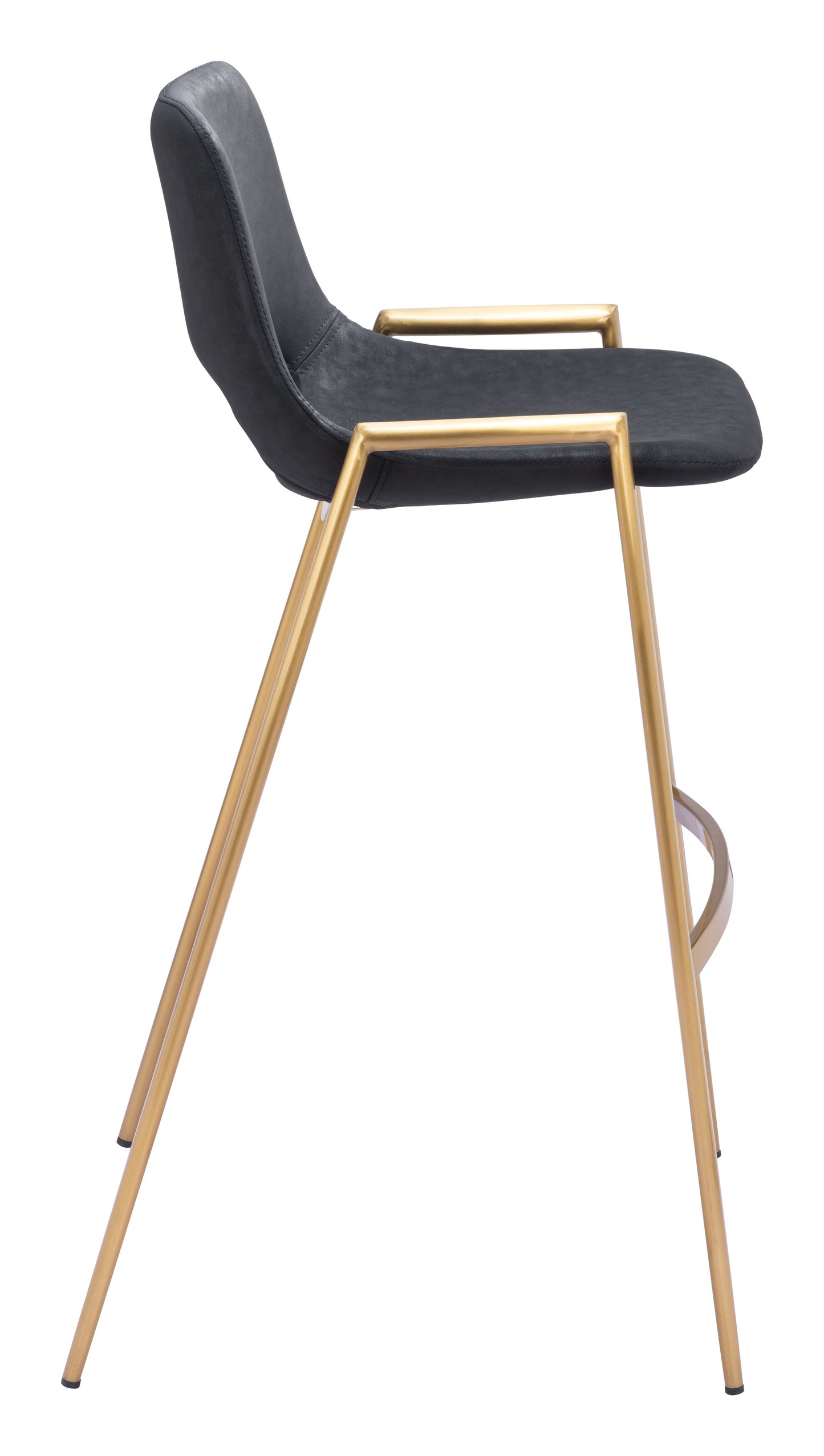 Desi Black & Gold Barstool (Set of 2) - Ornate Home