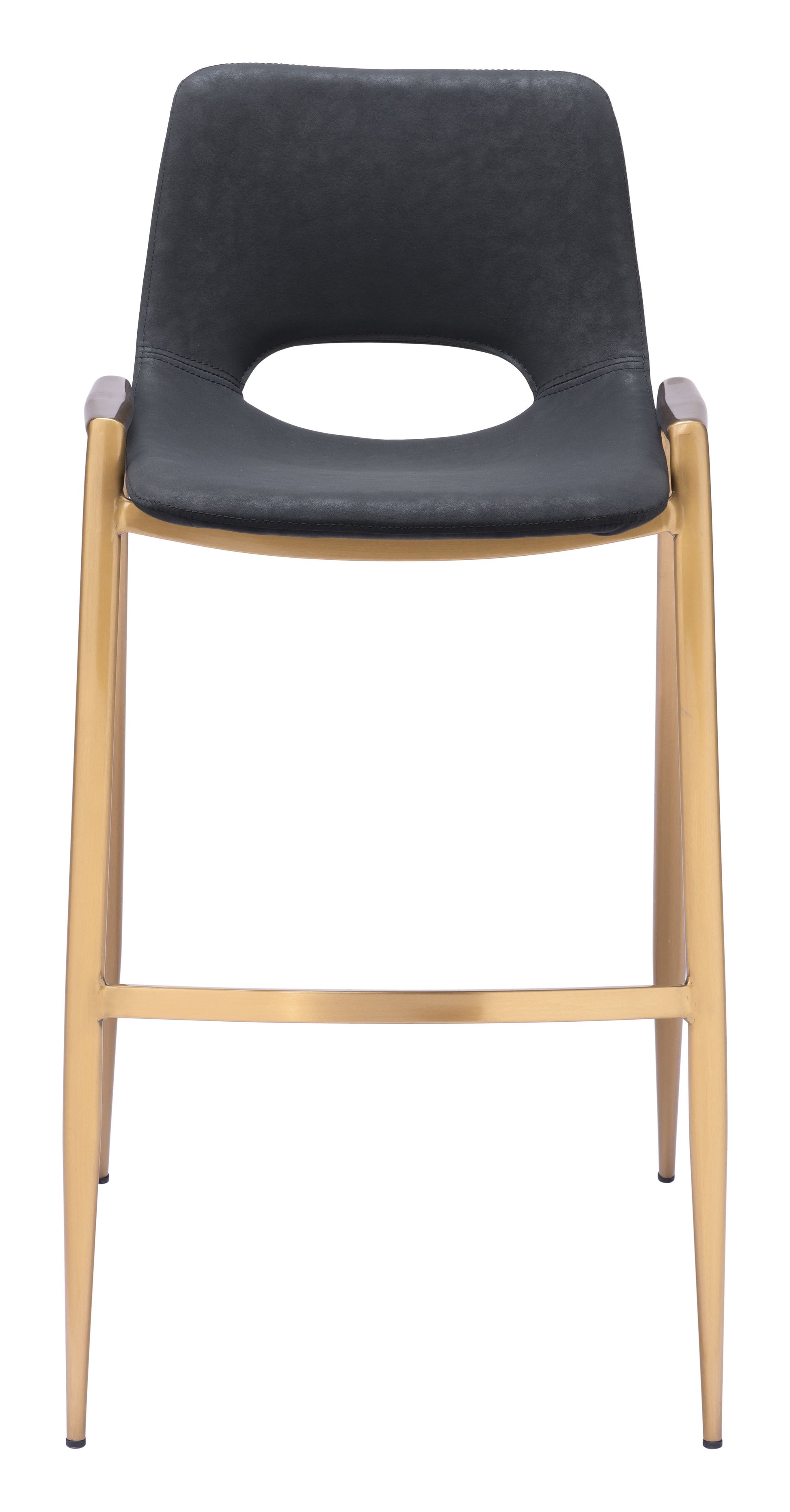 Desi Black & Gold Barstool (Set of 2) - Ornate Home