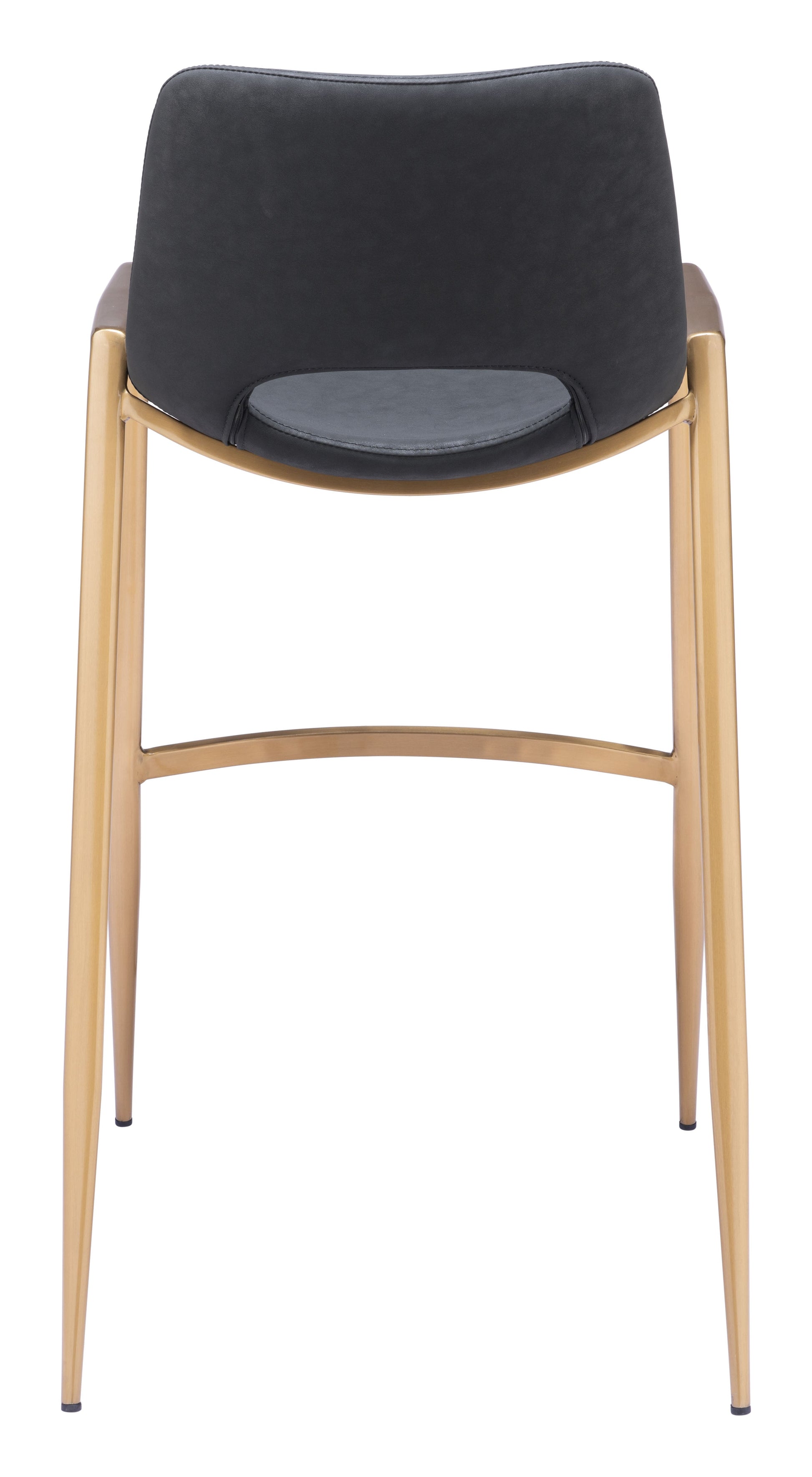 Desi Black & Gold Barstool (Set of 2) - Ornate Home