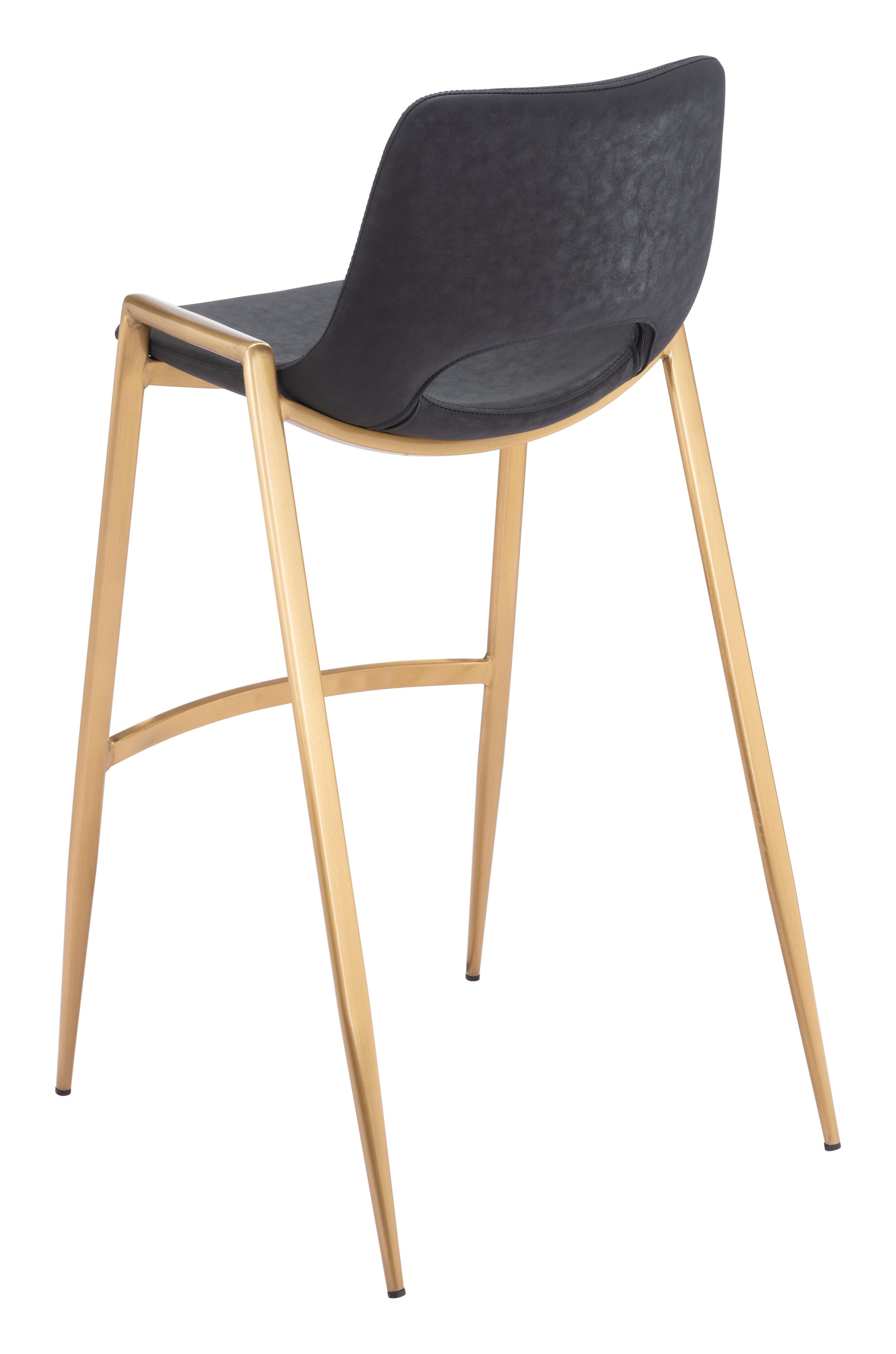 Desi Black & Gold Barstool (Set of 2) - Ornate Home