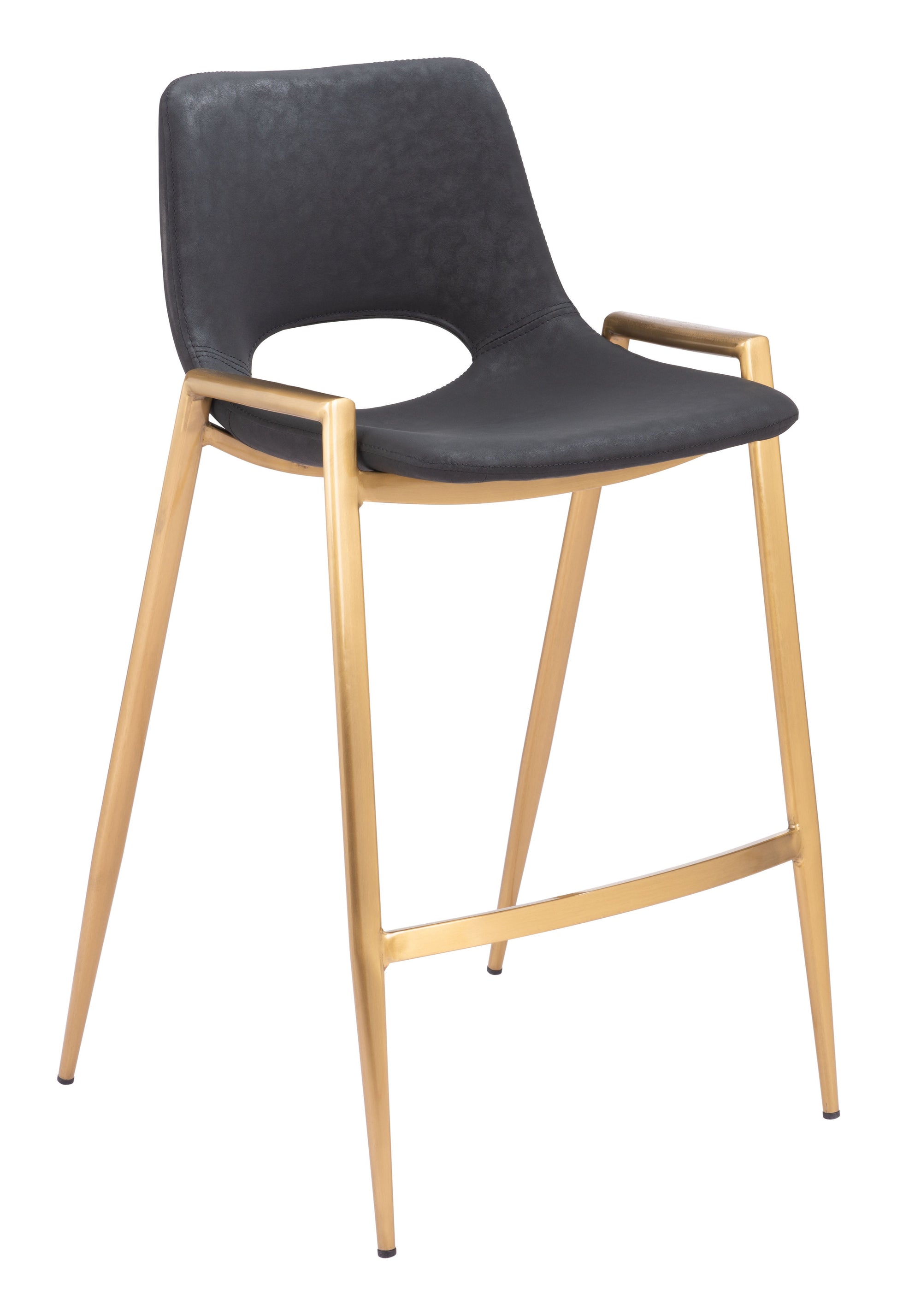 Desi Black & Gold Counter Stool (Set of 2) - Ornate Home