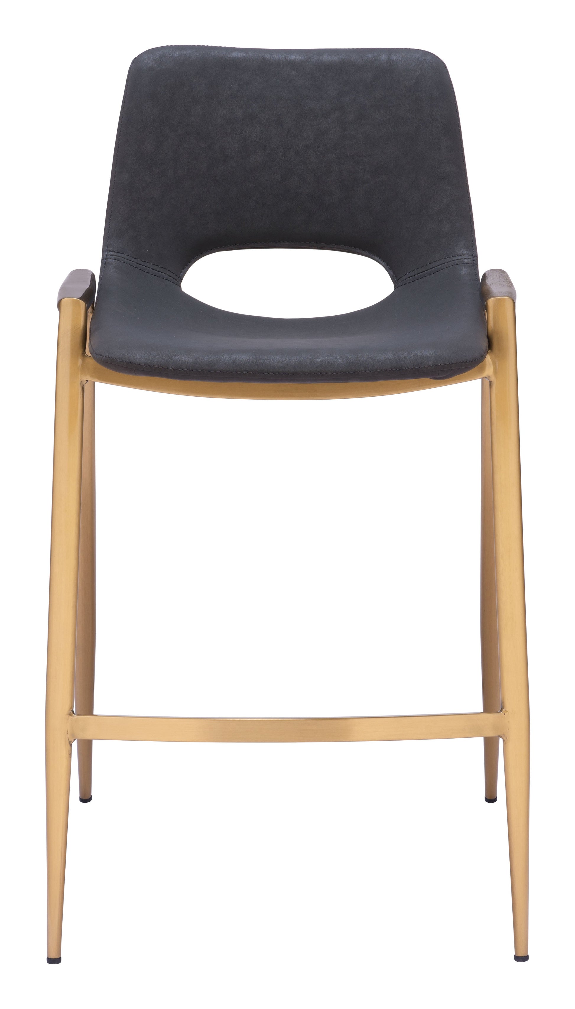 Desi Black & Gold Counter Stool (Set of 2) - Ornate Home