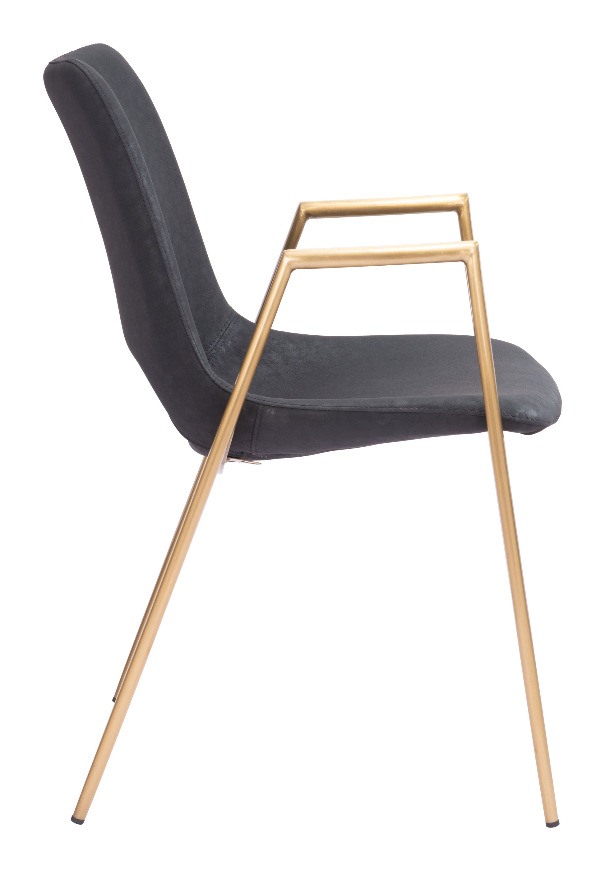 Desi Black & Gold Dining Chair (Set of 2) - Ornate Home
