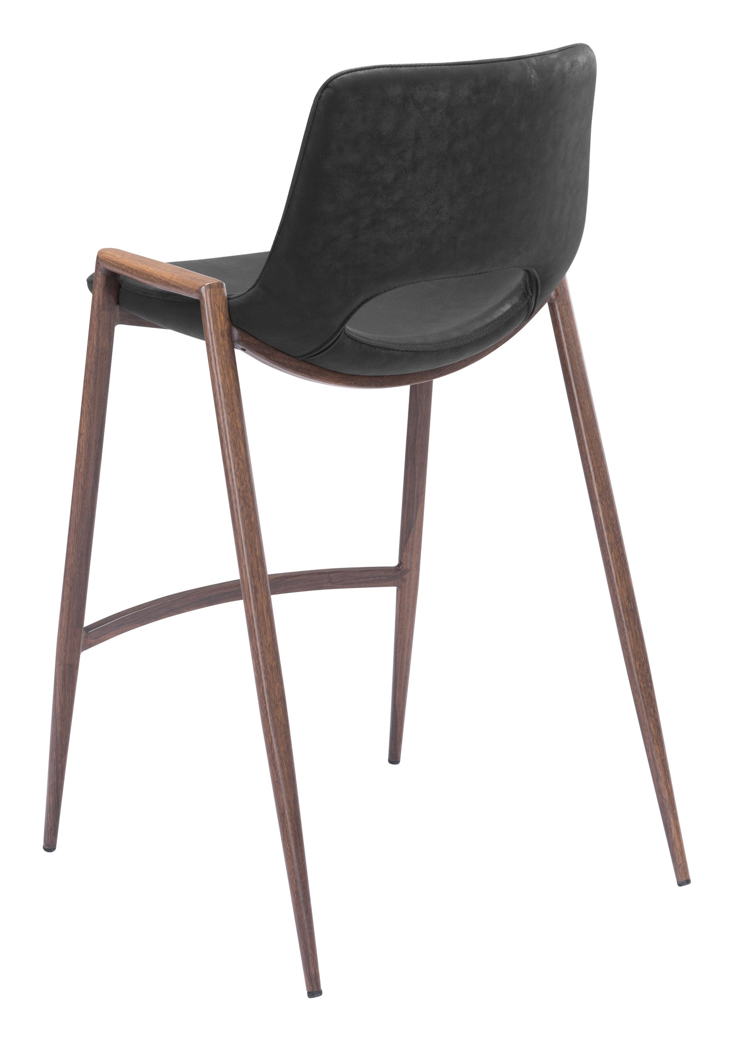 Desi Black & Walnut Counter Stool (Set of 2) - Ornate Home