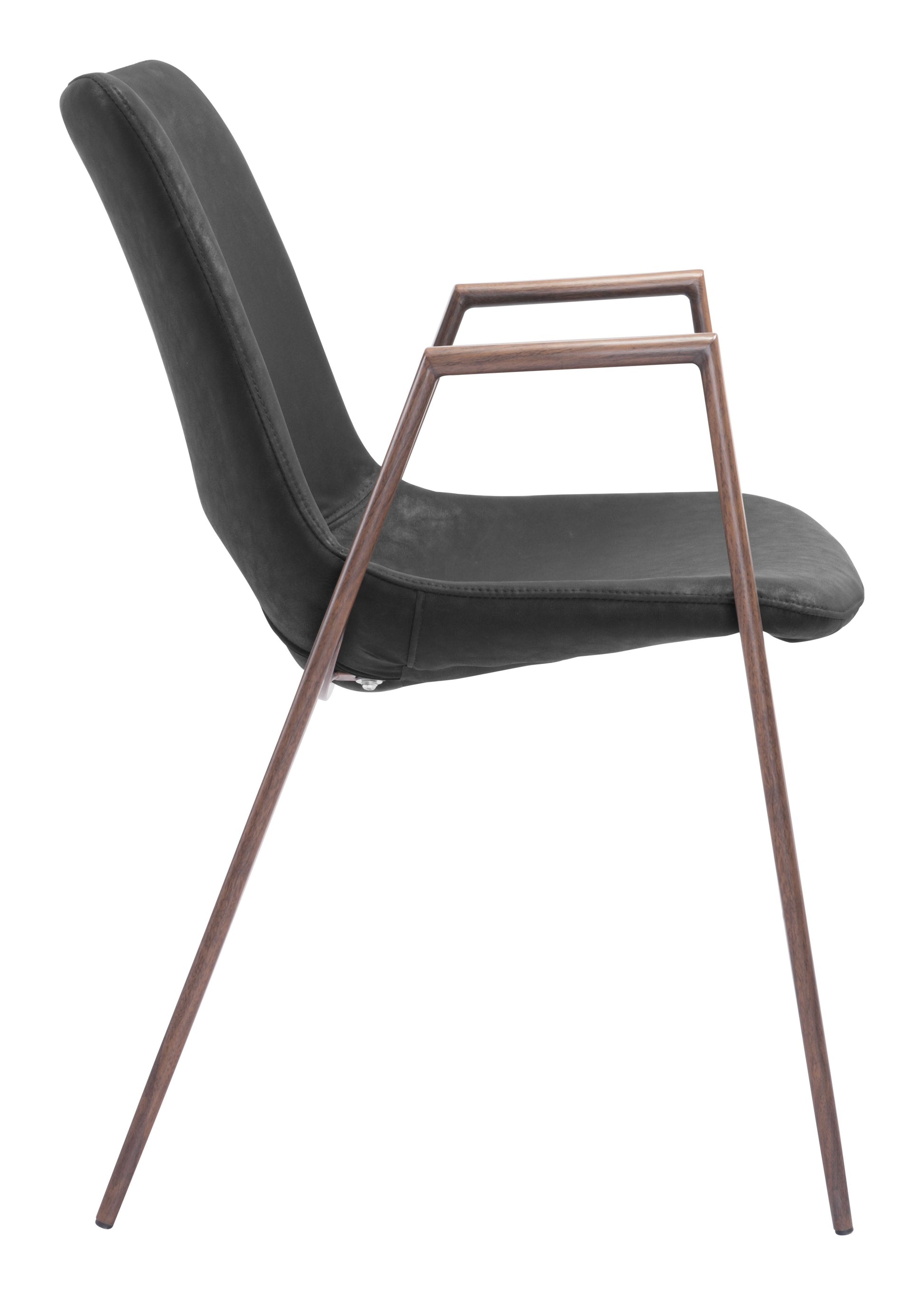Desi Black & Walnut Dining Chair (Set of 2) - Ornate Home