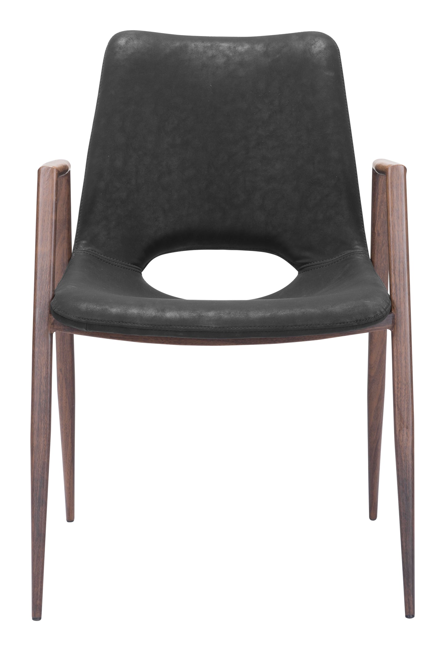 Desi Black & Walnut Dining Chair (Set of 2) - Ornate Home