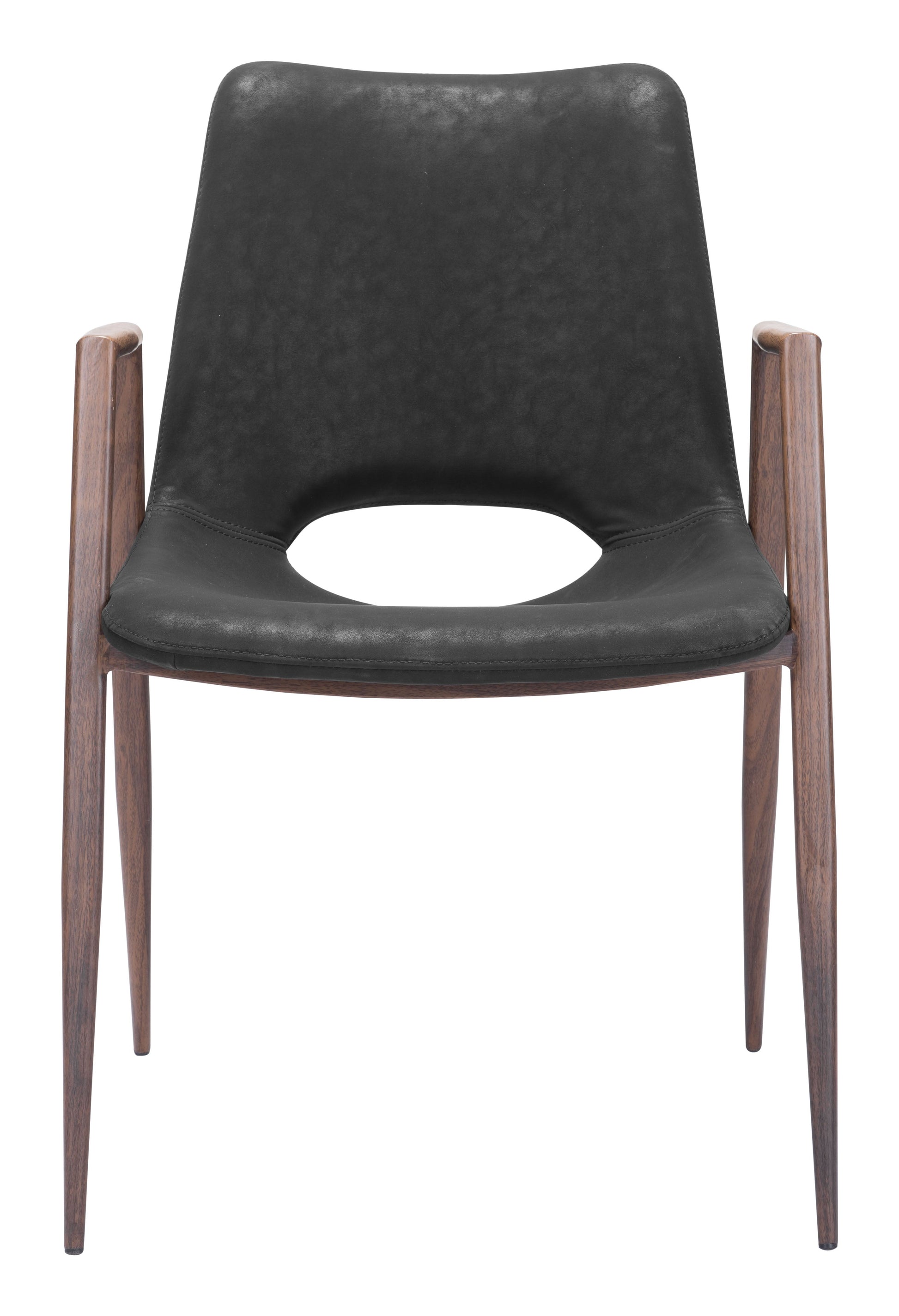 Desi Black & Walnut Dining Chair (Set of 2) - Ornate Home