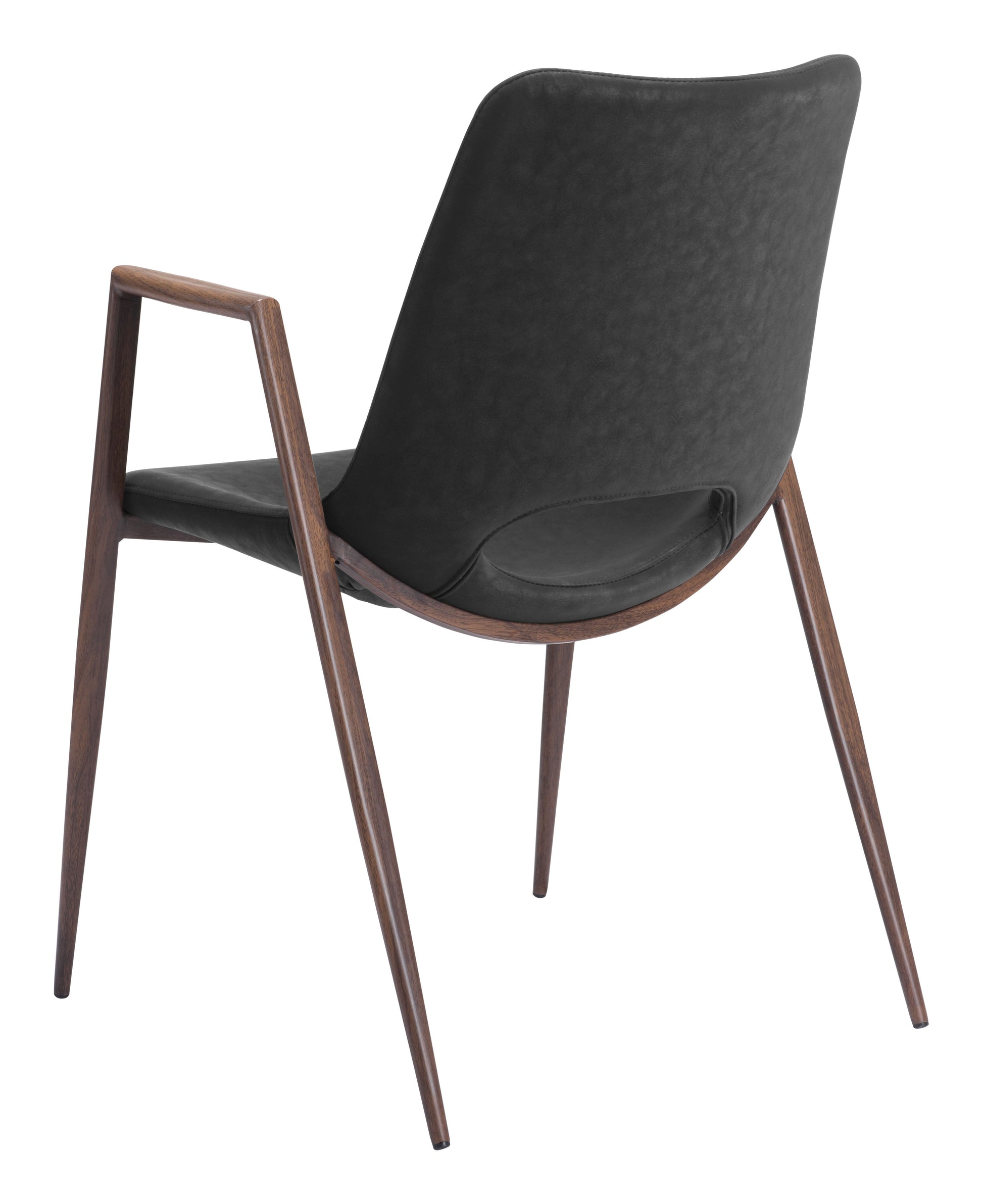 Desi Black & Walnut Dining Chair (Set of 2) - Ornate Home