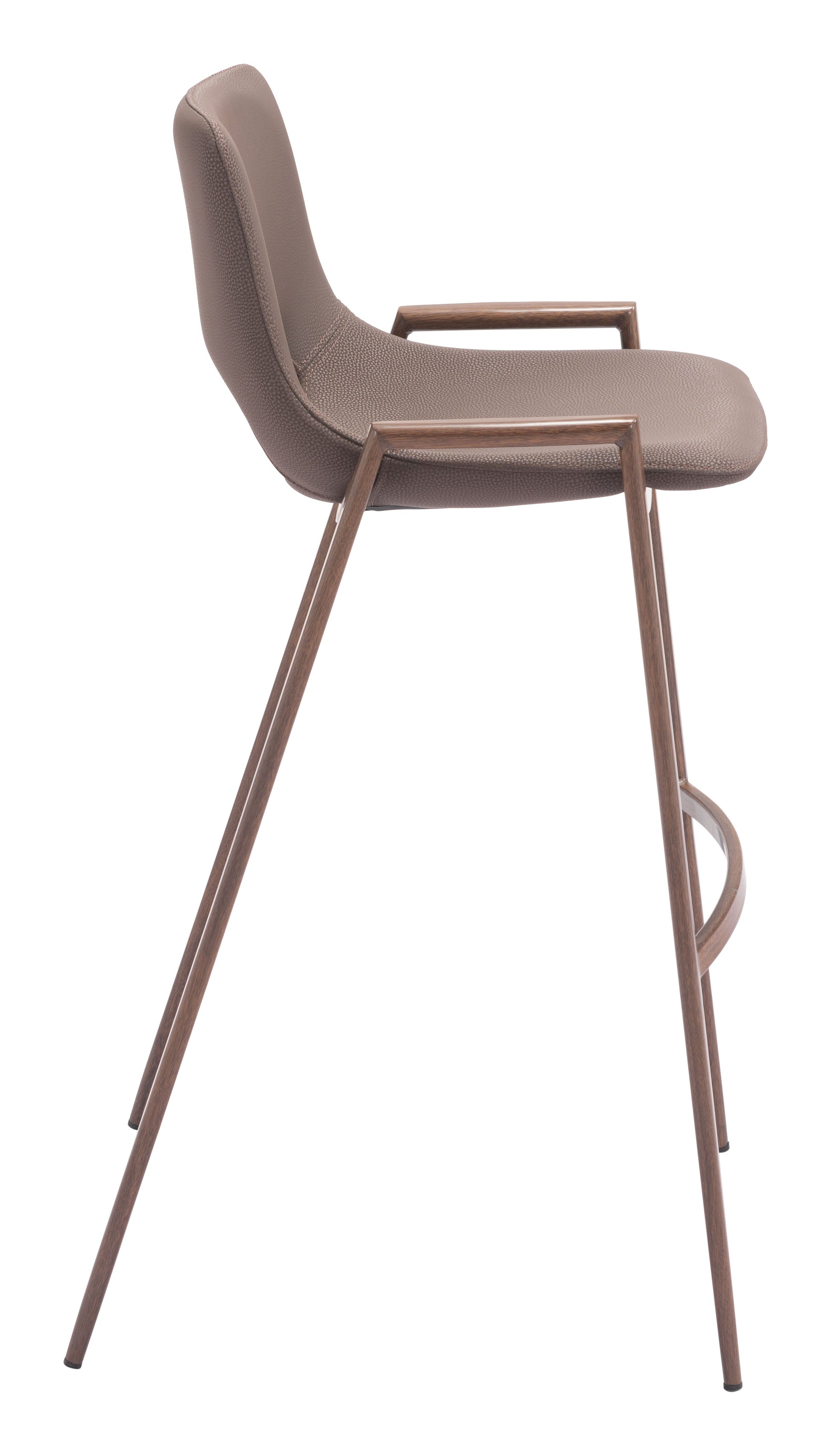Desi Brown & Walnut Barstool (Set of 2) - Ornate Home
