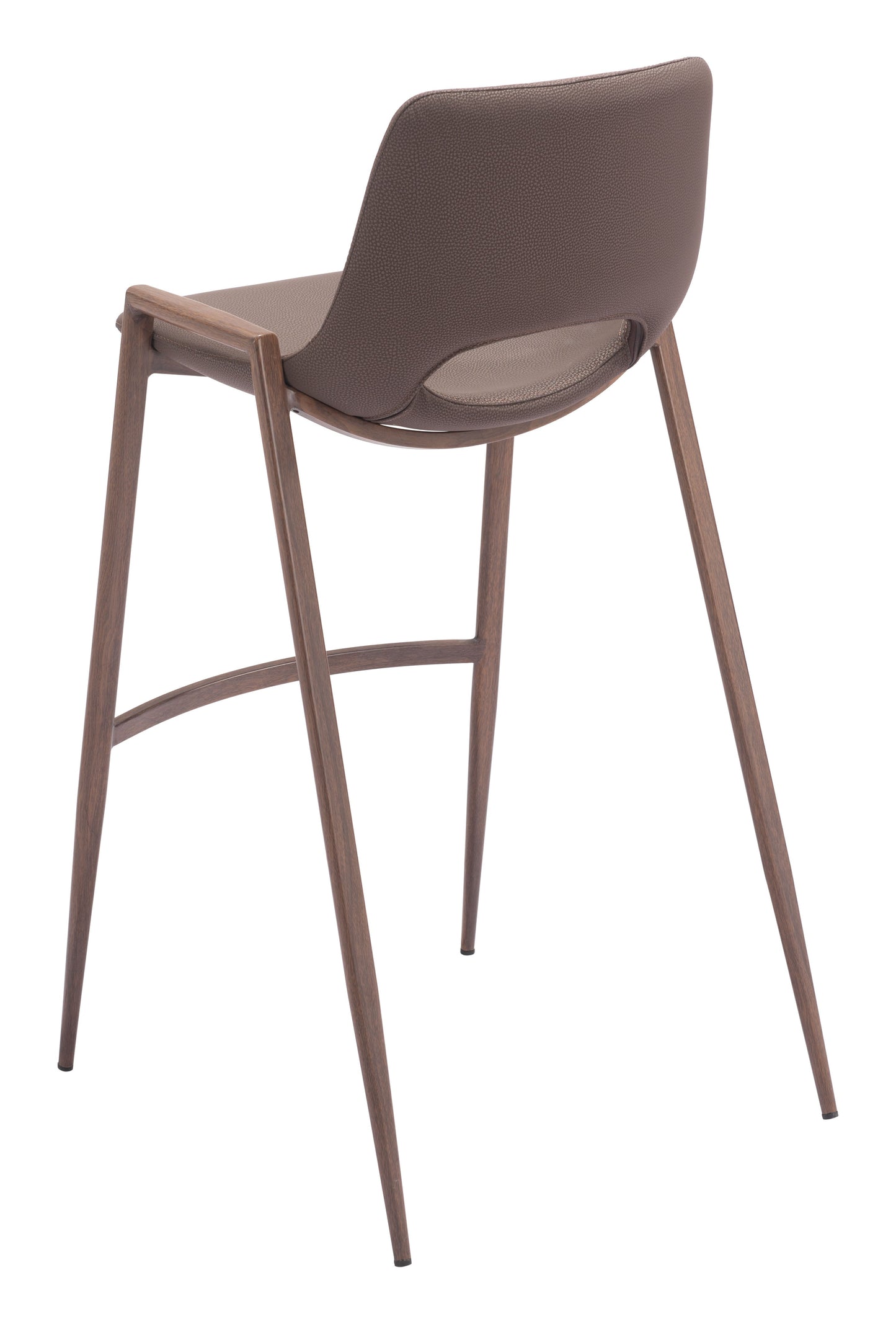 Desi Brown & Walnut Barstool (Set of 2) - Ornate Home