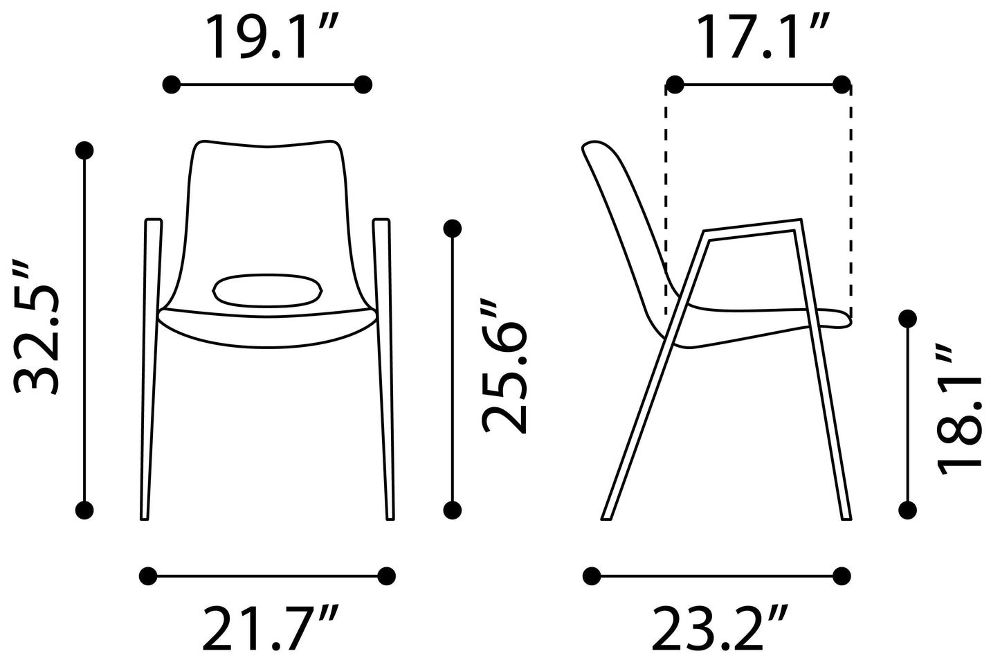 Desi Brown & Walnut Dining Chair (Set of 2) - Ornate Home