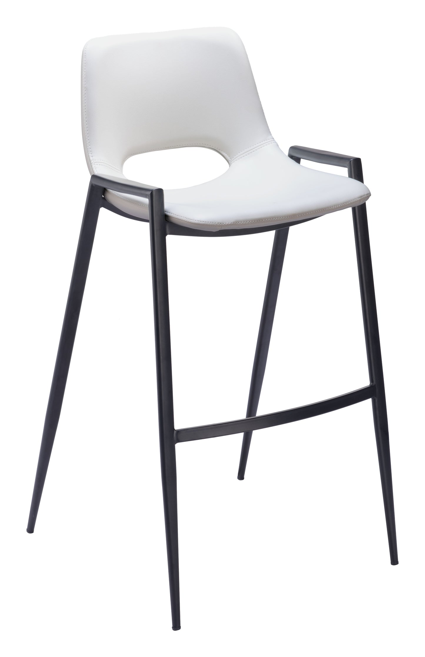 Desi White Barstool (Set of 2) - Ornate Home