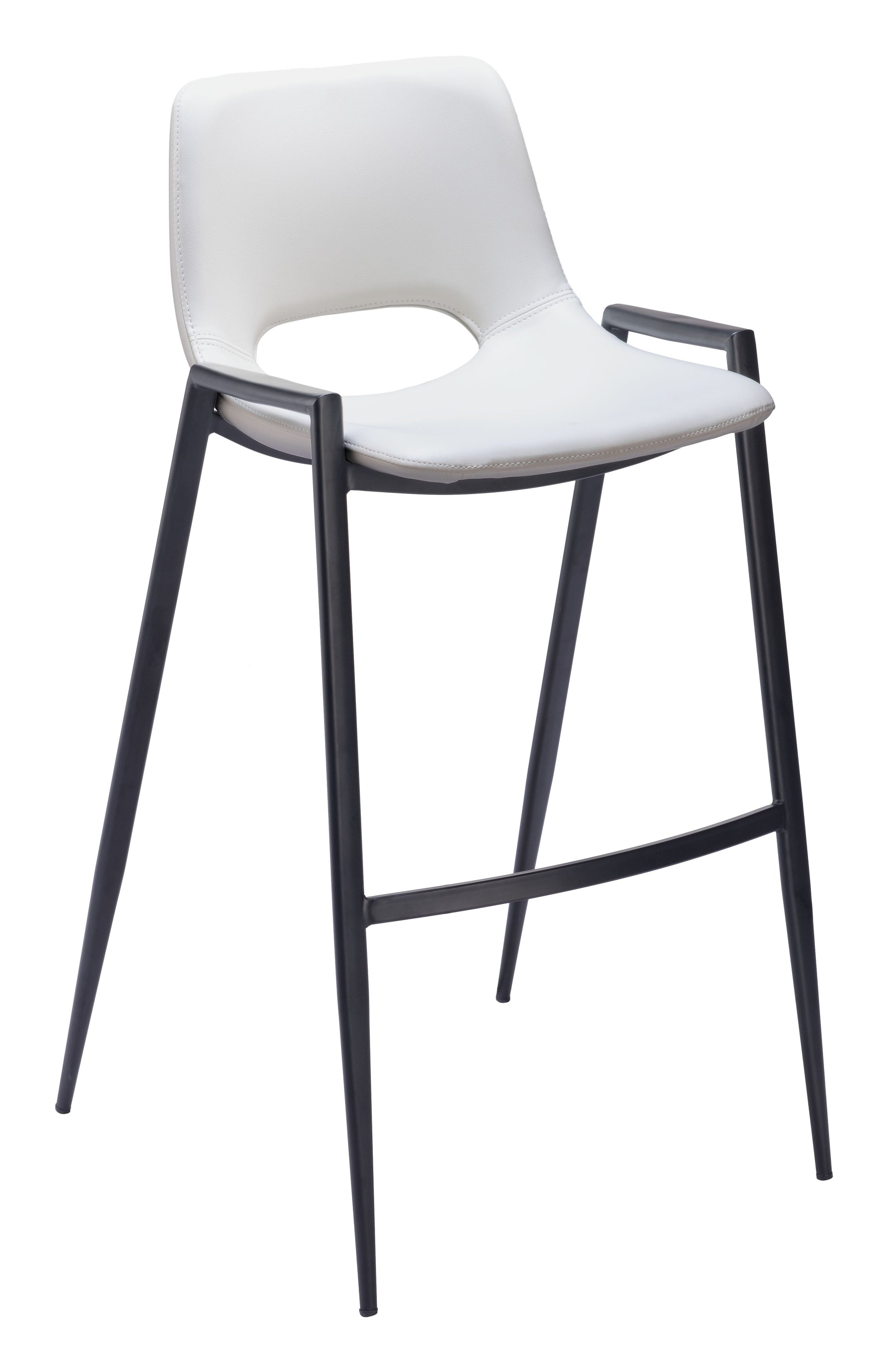 Desi White Barstool (Set of 2) - Ornate Home