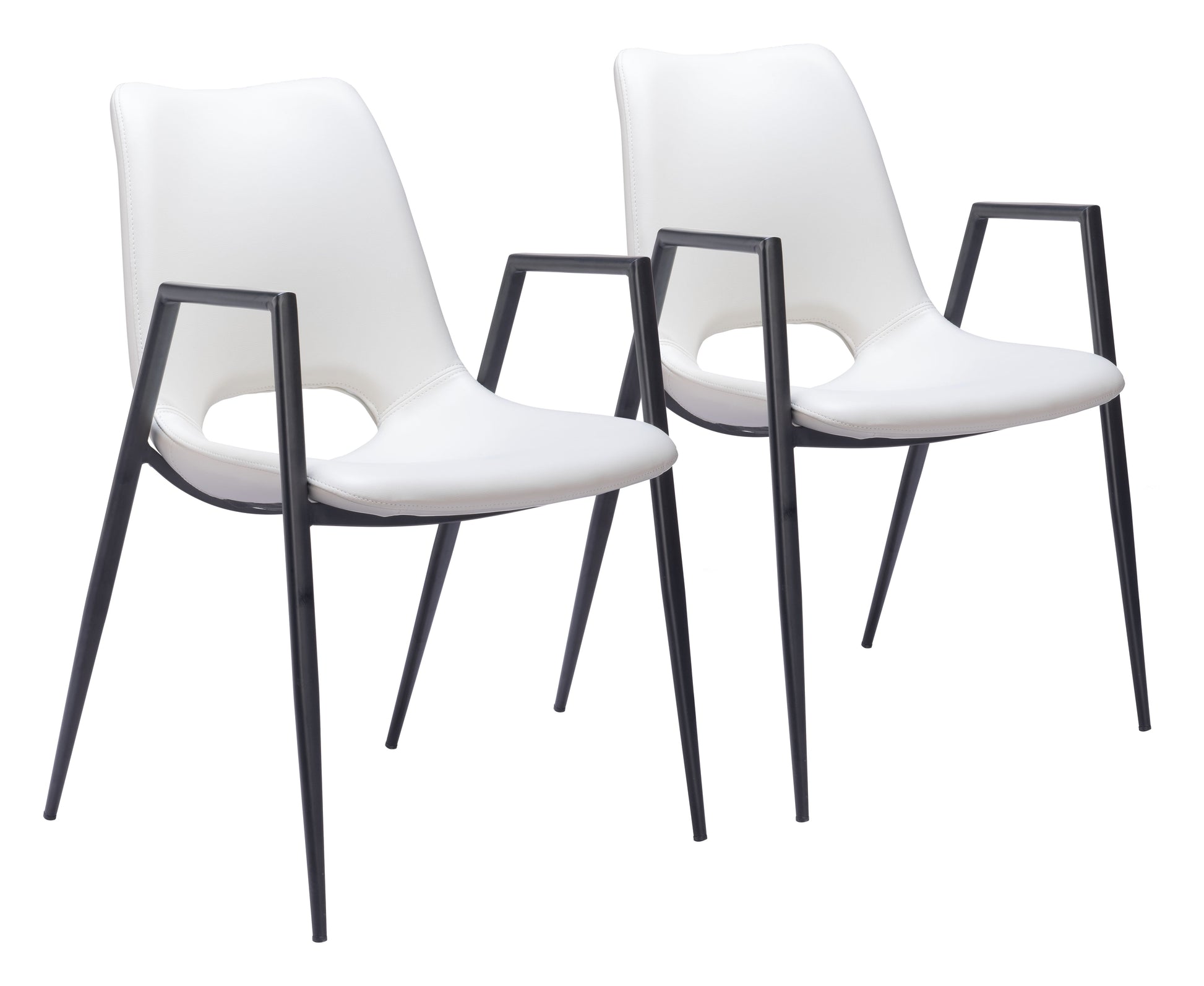 Desi White Dining Chair (Set of 2) - Ornate Home