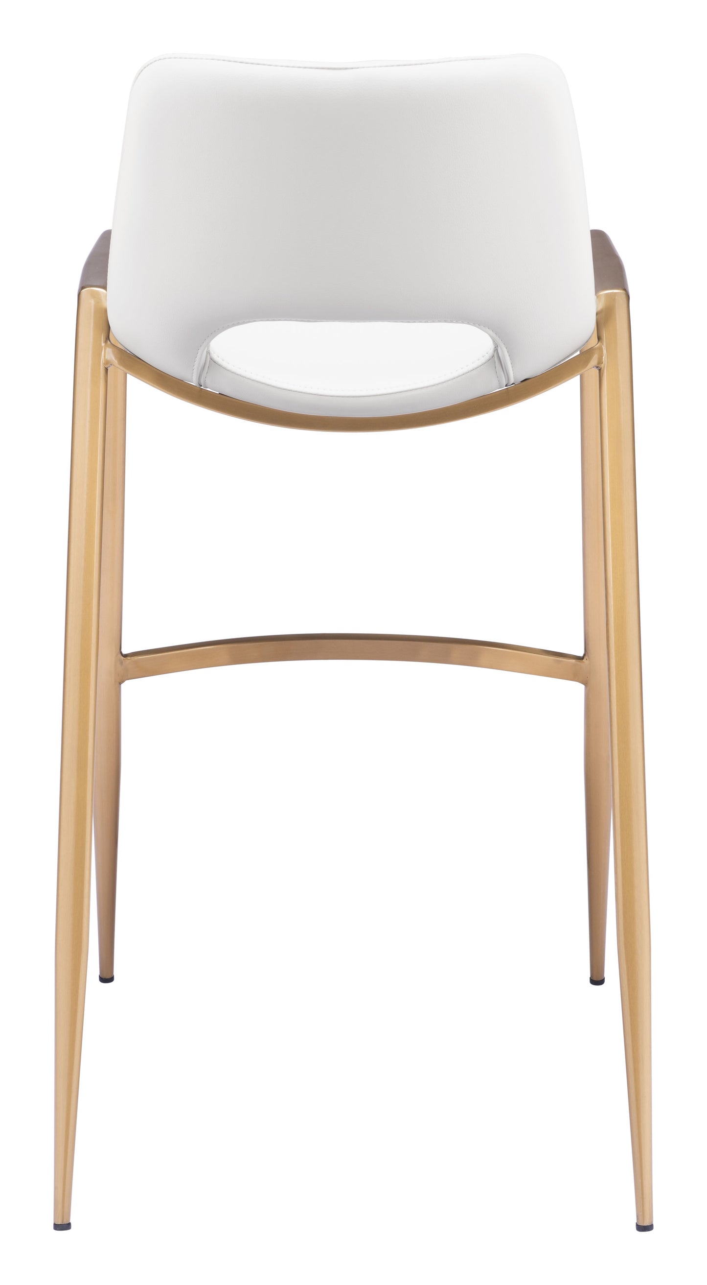 Desi White & Gold Barstool (Set of 2) - Ornate Home