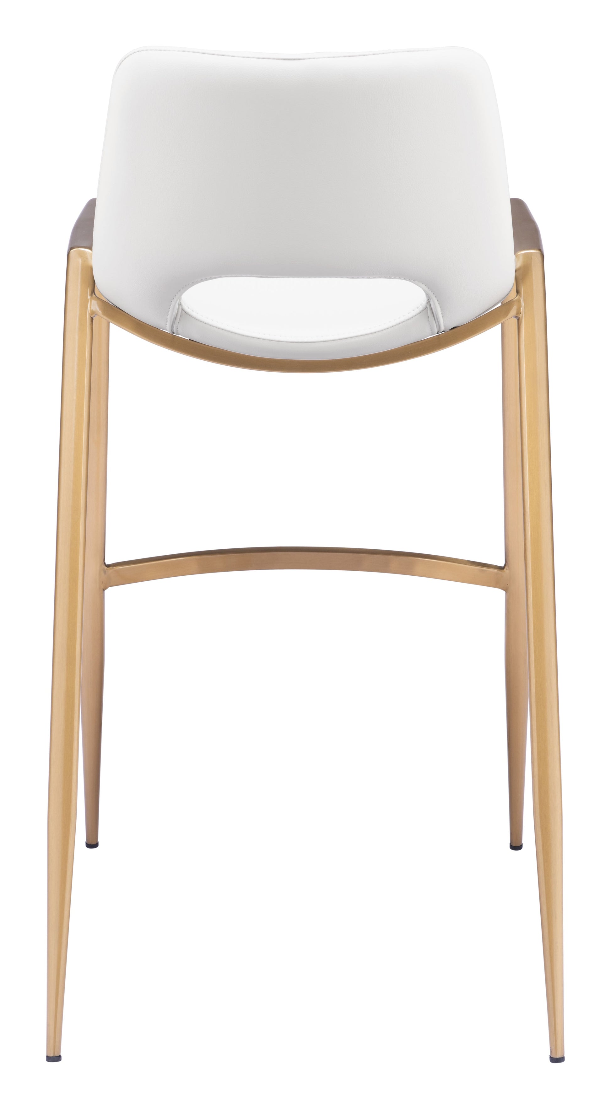 Desi White & Gold Barstool (Set of 2) - Ornate Home