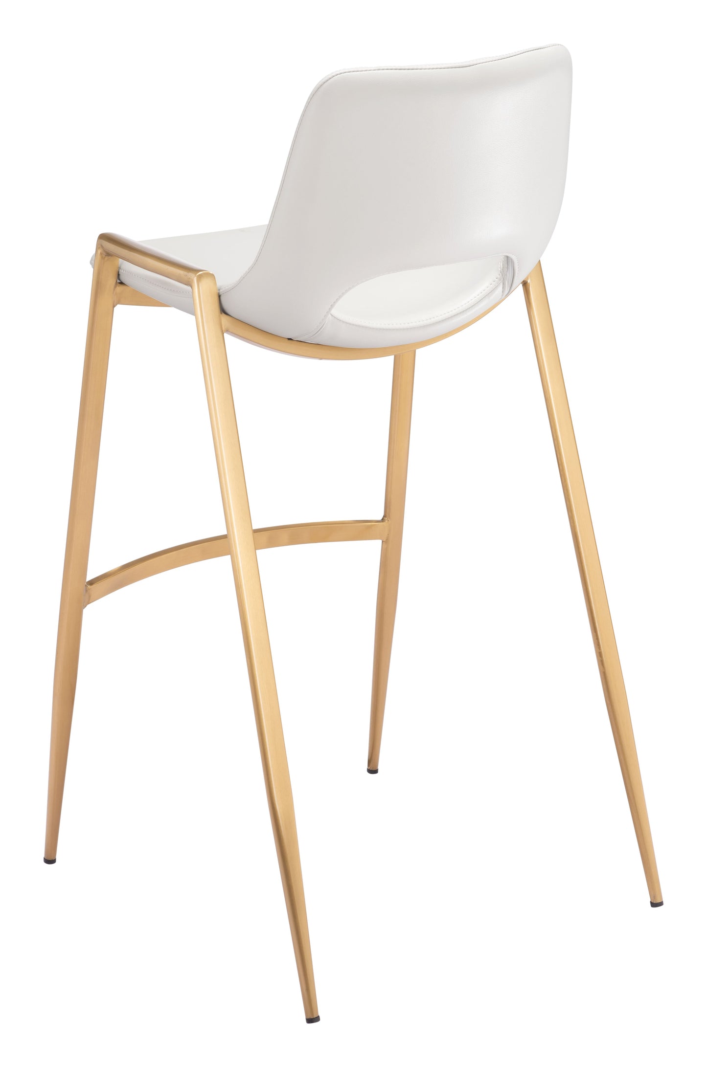 Desi White & Gold Barstool (Set of 2) - Ornate Home