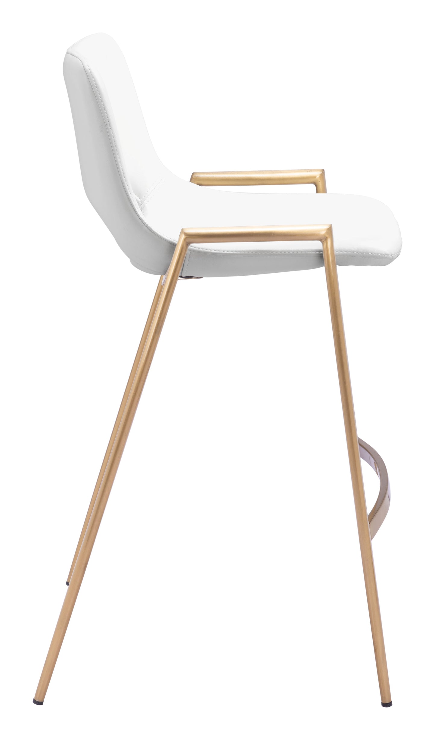 Desi White & Gold Counter Stool (Set of 2) - Ornate Home