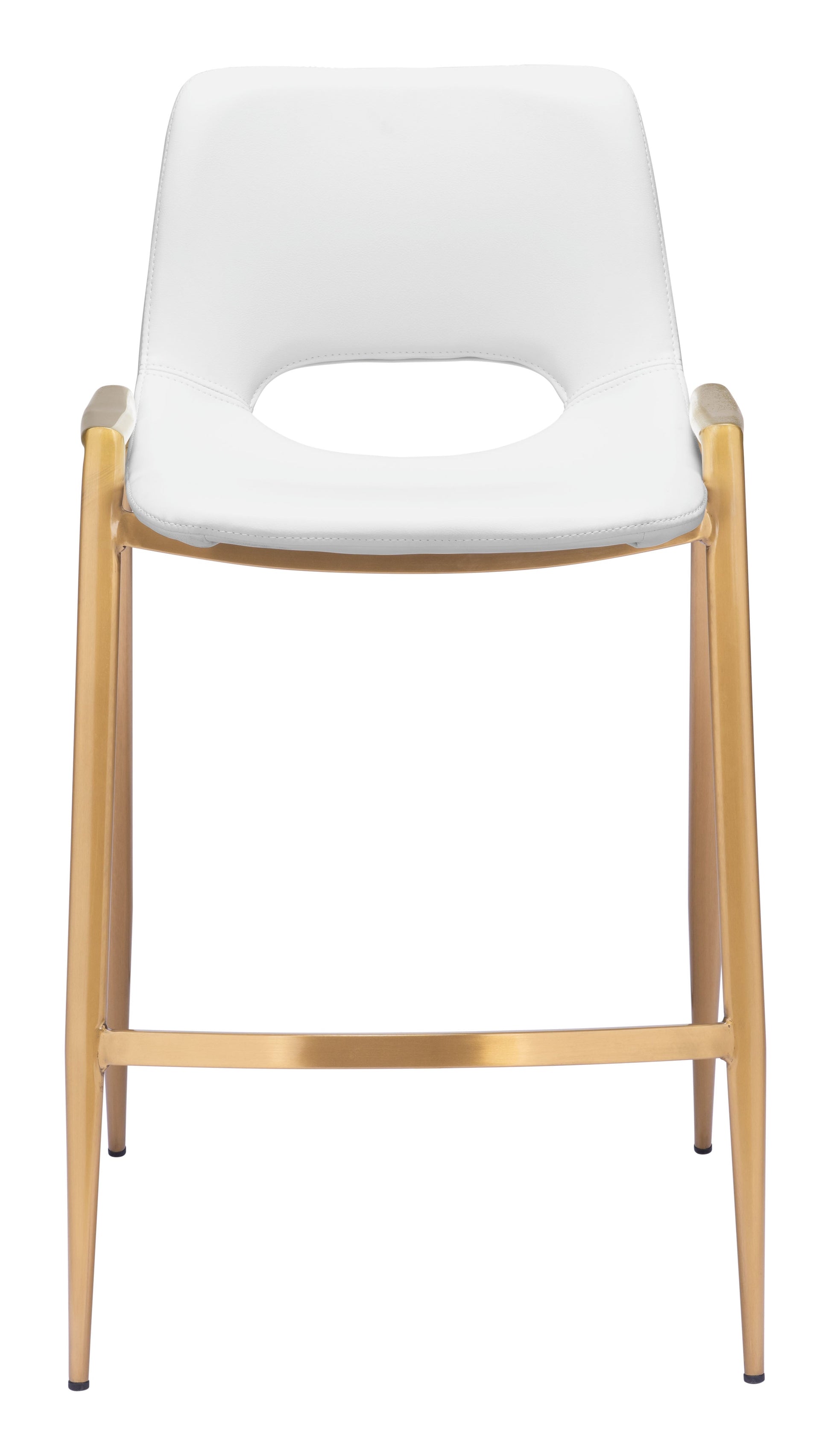 Desi White & Gold Counter Stool (Set of 2) - Ornate Home