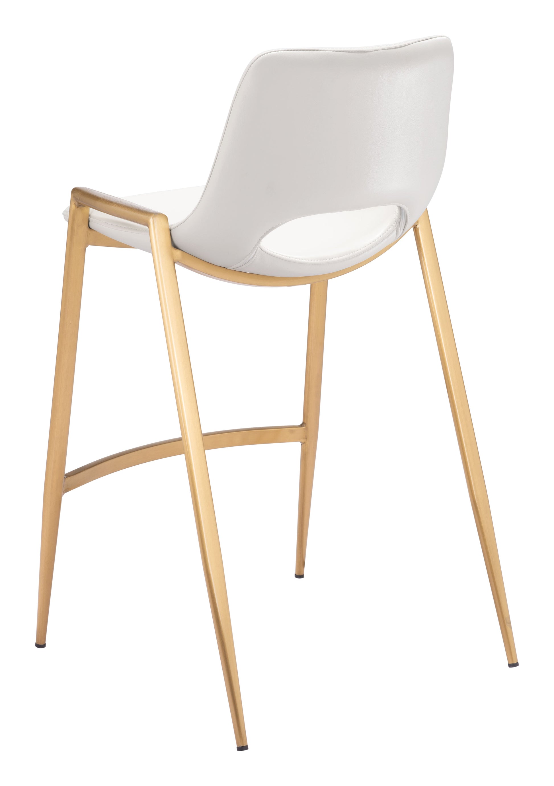 Desi White & Gold Counter Stool (Set of 2) - Ornate Home