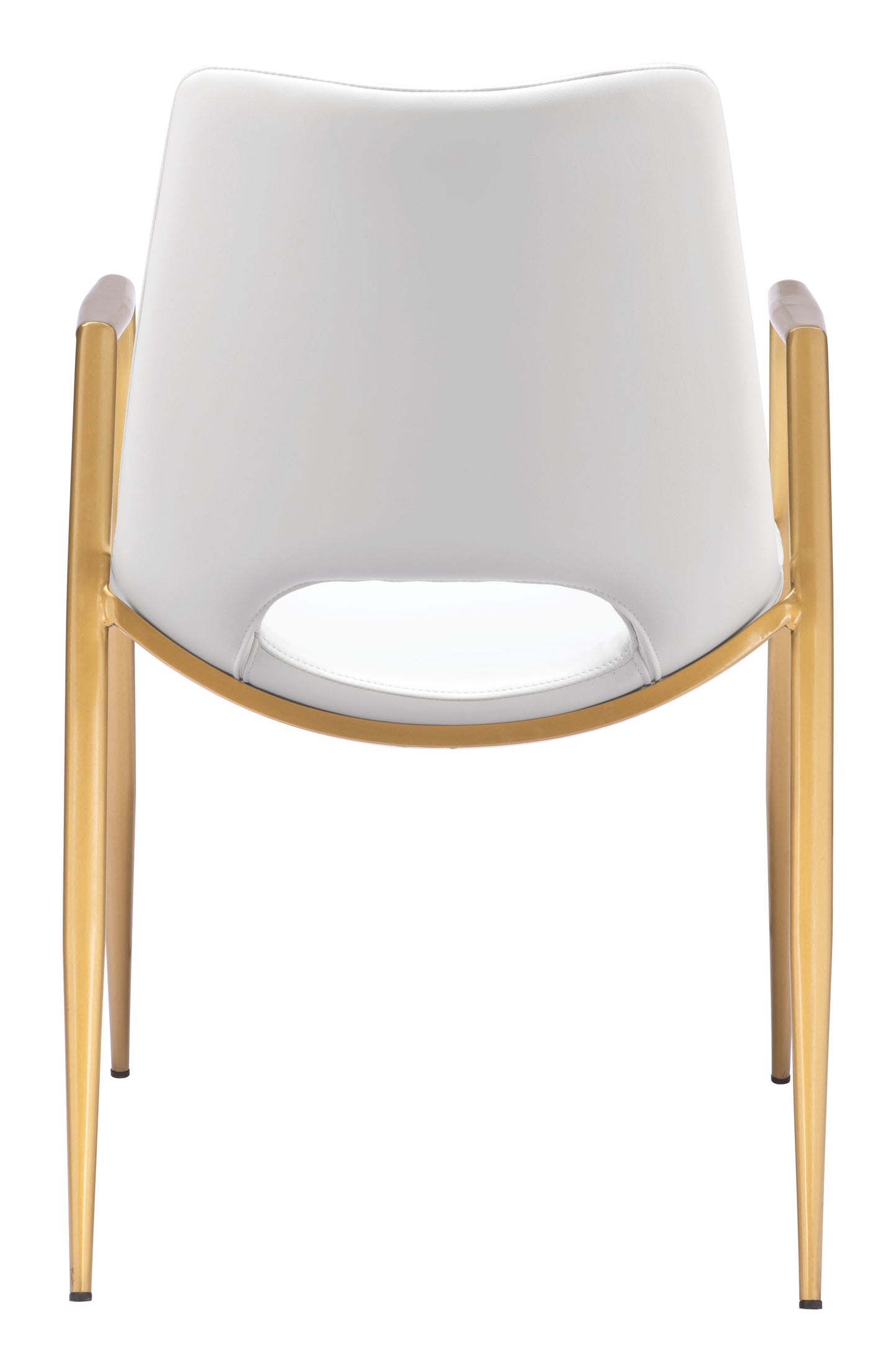Desi White & Gold Dining Chair (Set of 2) - Ornate Home