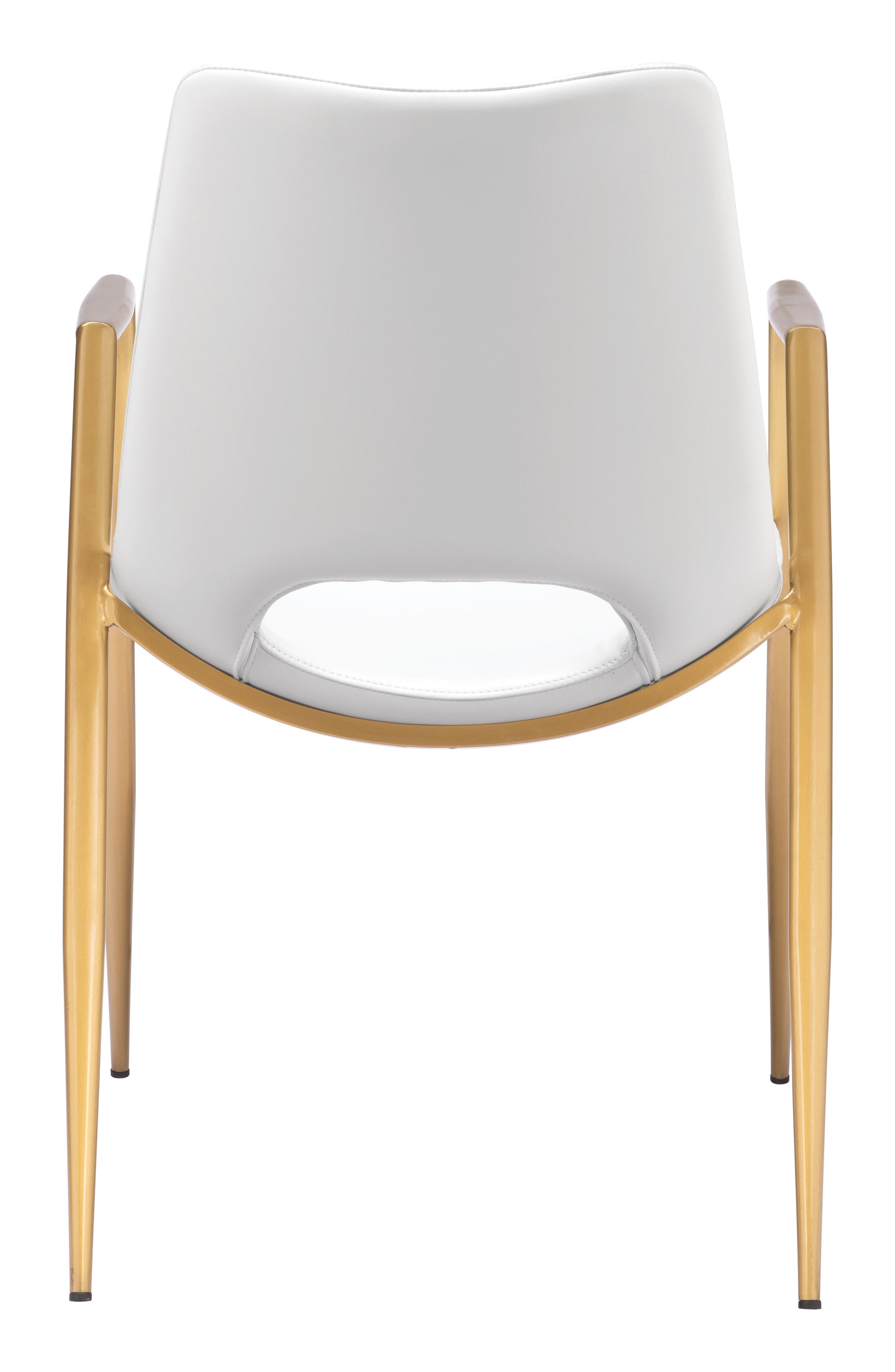 Desi White & Gold Dining Chair (Set of 2) - Ornate Home
