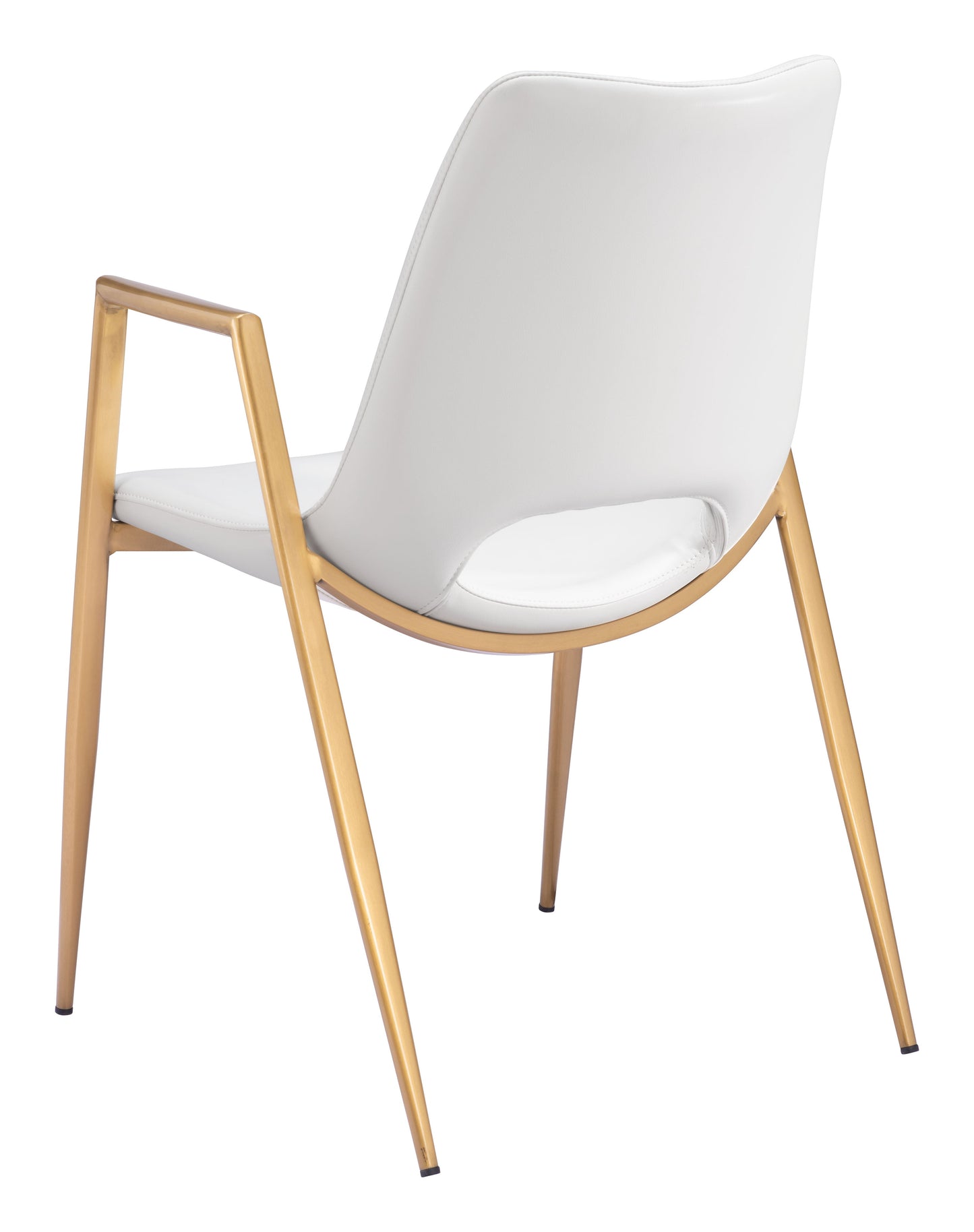 Desi White & Gold Dining Chair (Set of 2) - Ornate Home