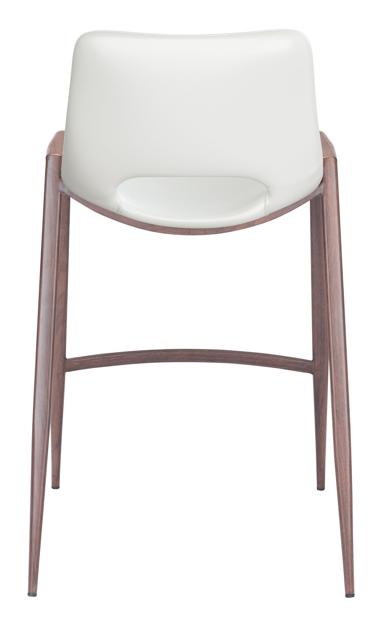 Desi White & Walnut Counter Stool (Set of 2) - Ornate Home
