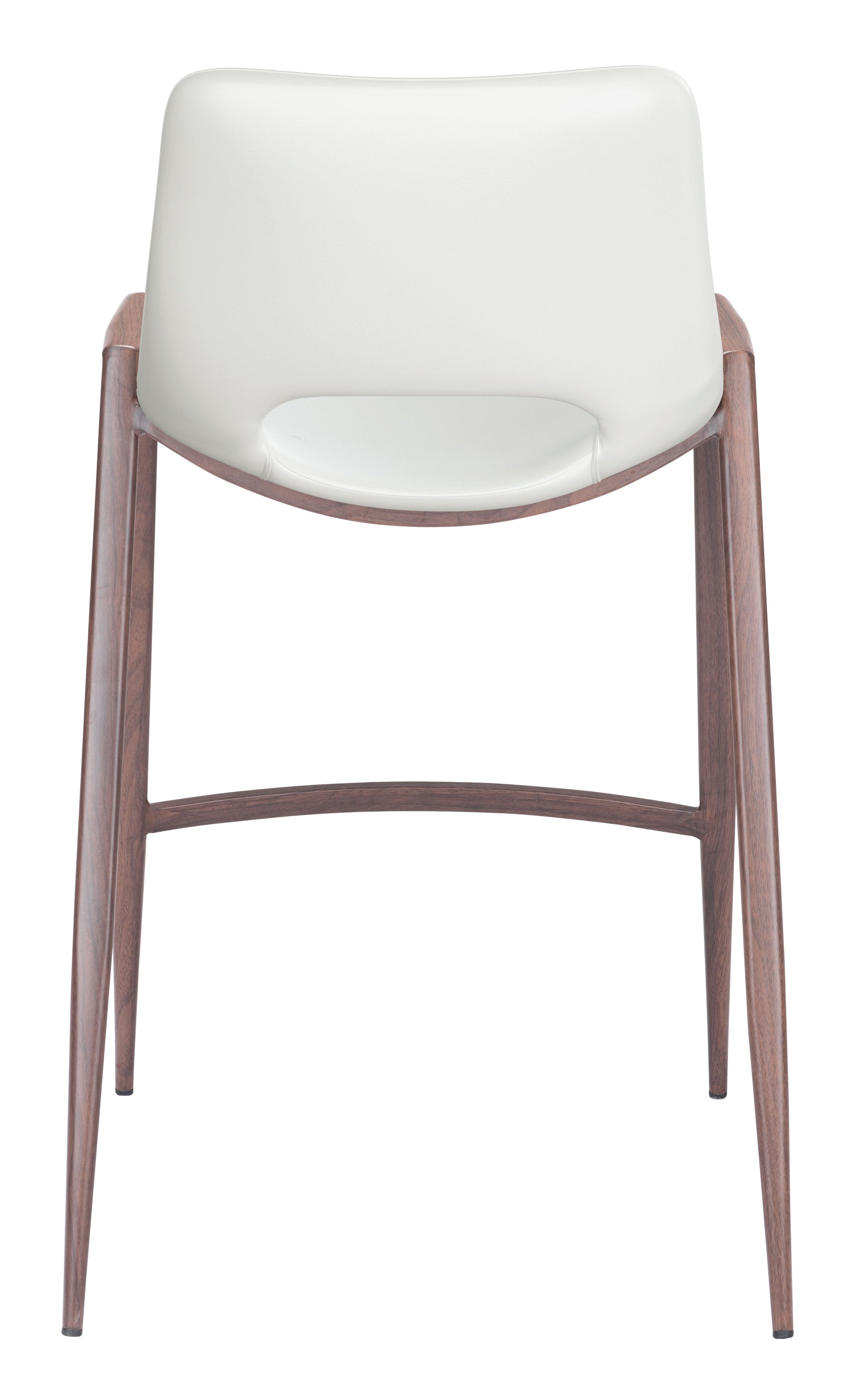 Desi White & Walnut Counter Stool (Set of 2) - Ornate Home