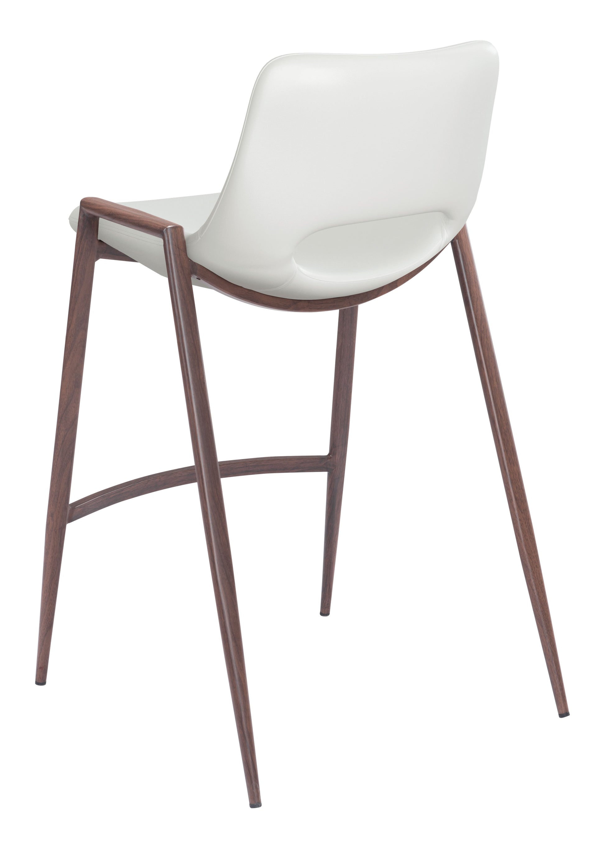 Desi White & Walnut Counter Stool (Set of 2) - Ornate Home