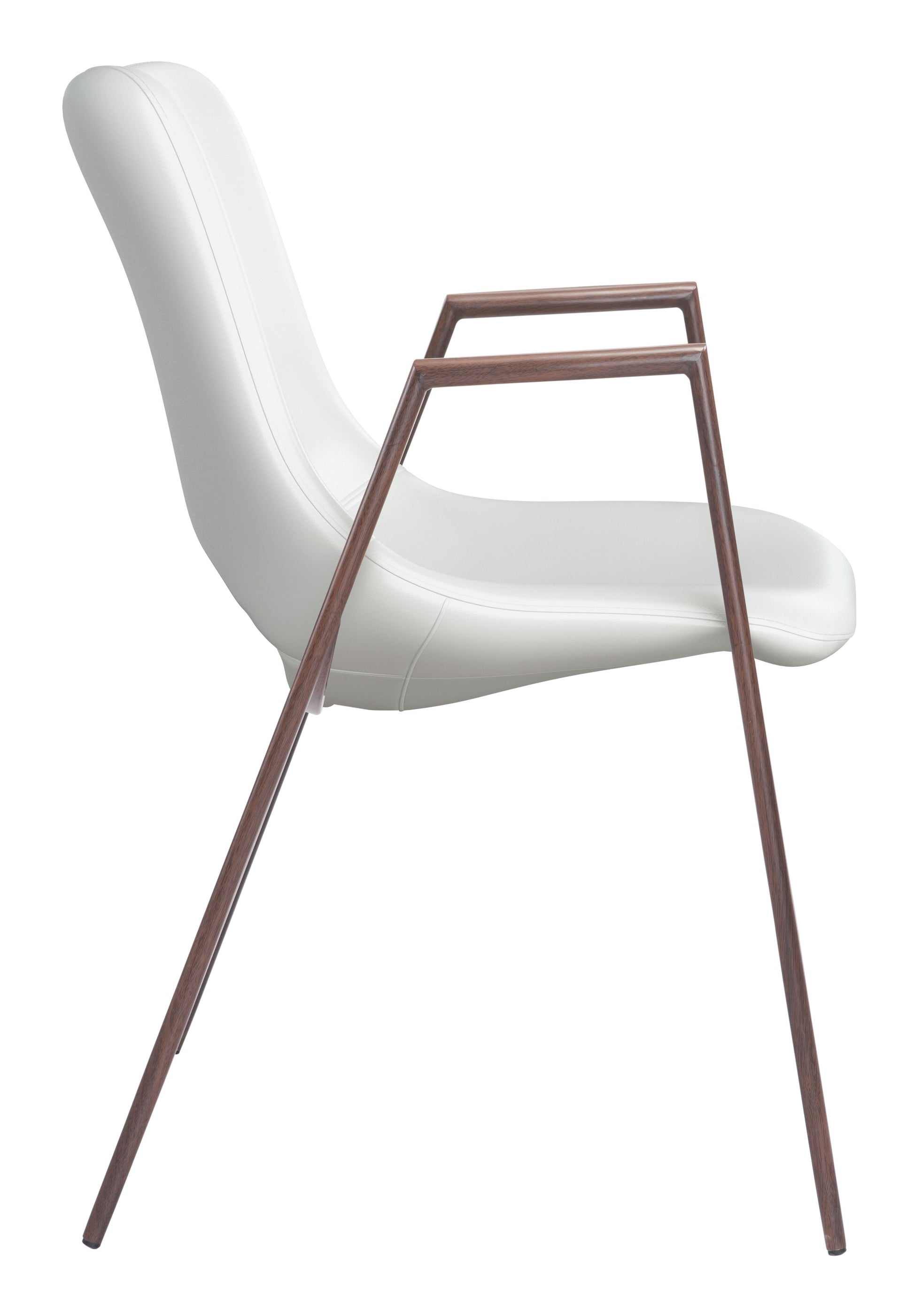 Desi White & Walnut Dining Chair (Set of 2) - Ornate Home