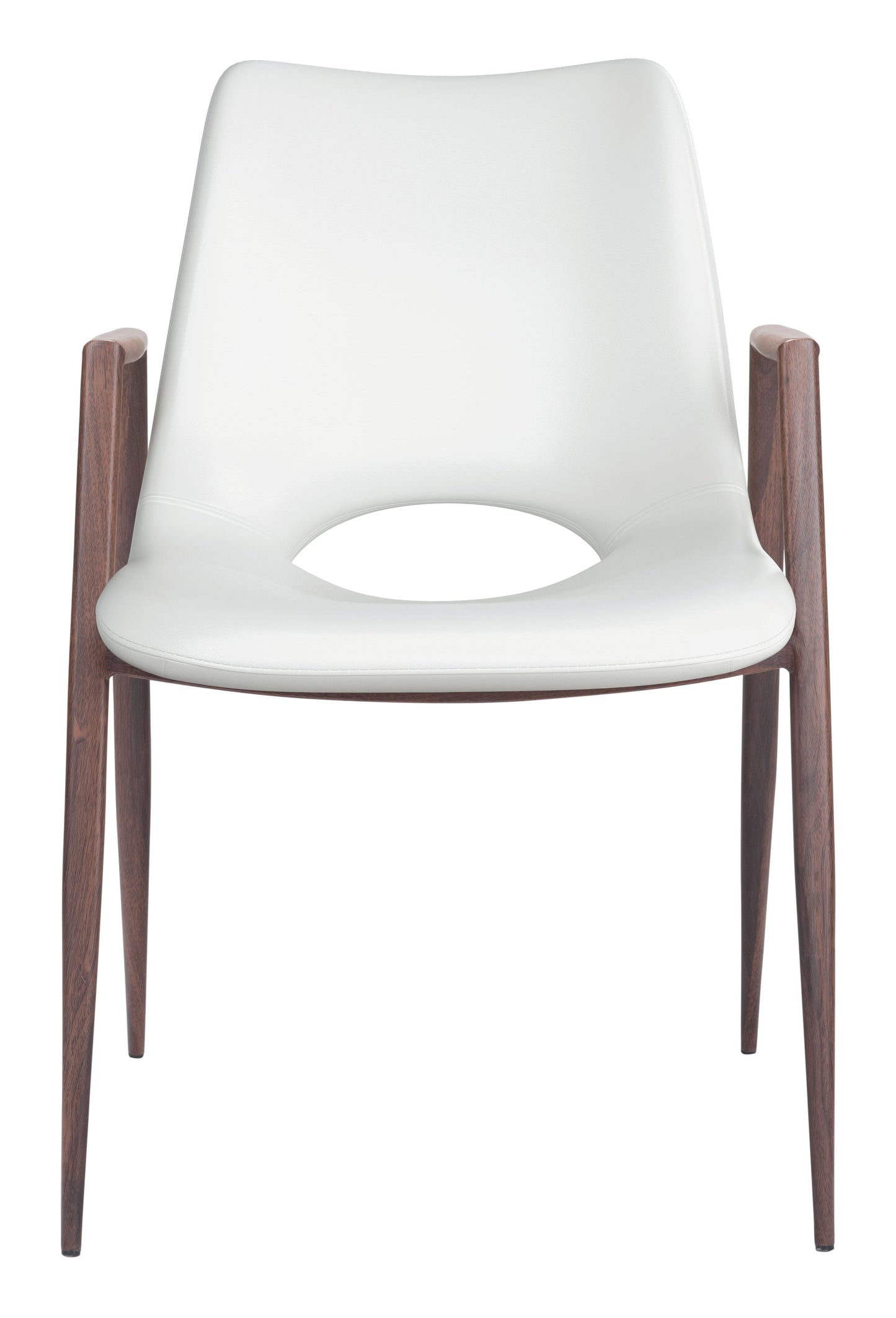 Desi White & Walnut Dining Chair (Set of 2) - Ornate Home