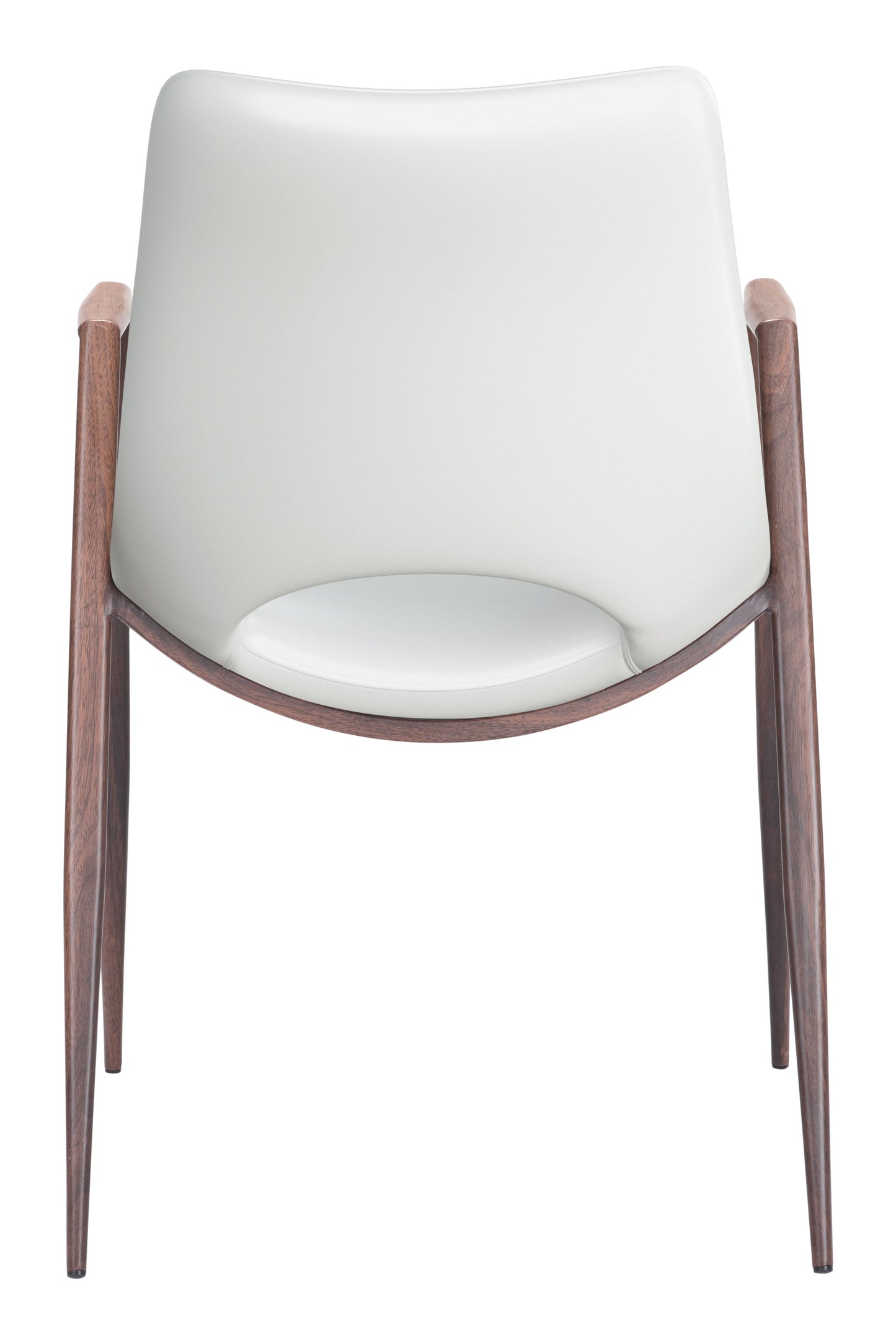 Desi White & Walnut Dining Chair (Set of 2) - Ornate Home
