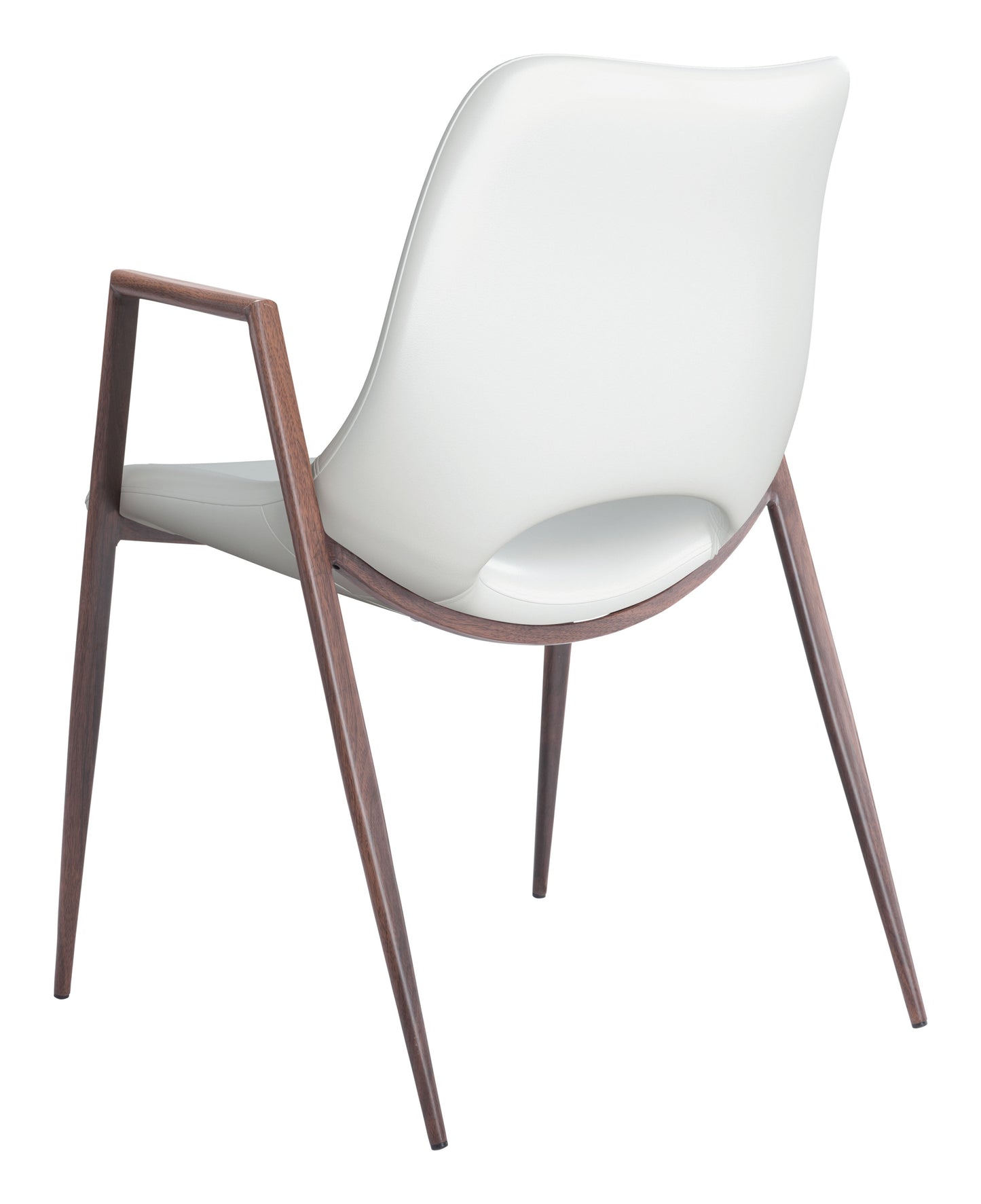 Desi White & Walnut Dining Chair (Set of 2) - Ornate Home