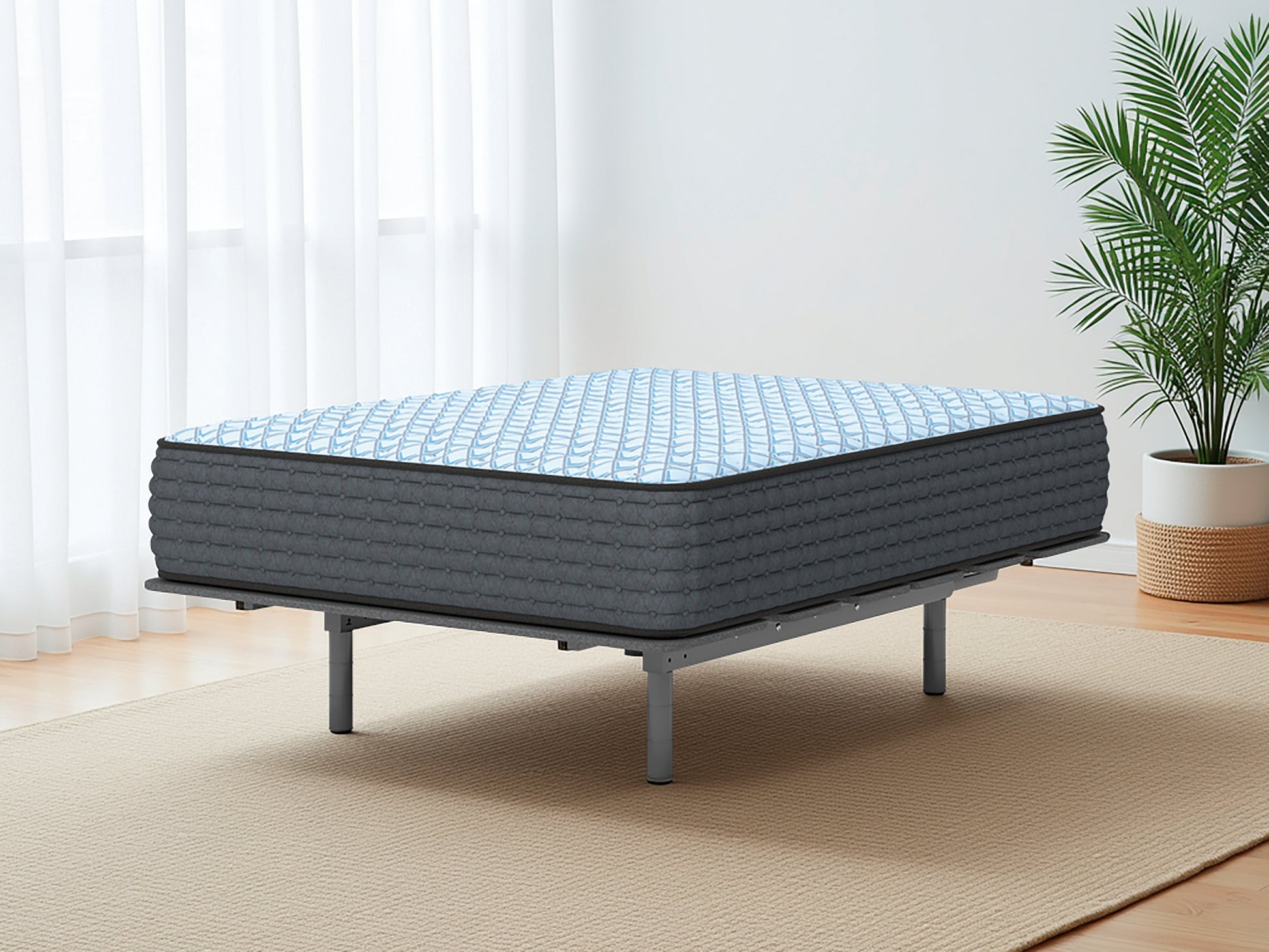 Destin Cove Firm Blue Hybrid Queen Mattress- Viva Furn