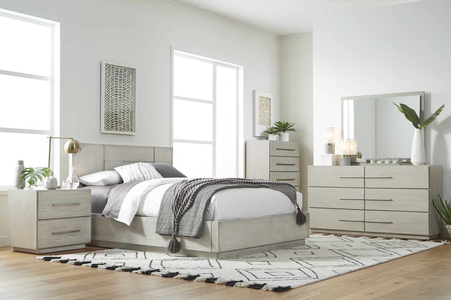Destination Five Drawer Chest in Cotton Grey - Ornate Home