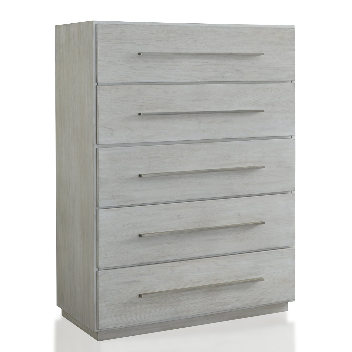 Destination Five Drawer Chest in Cotton Grey - Ornate Home