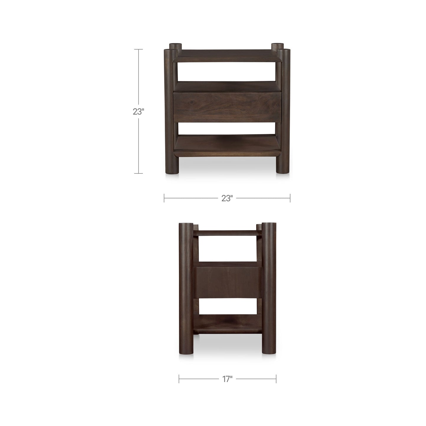Devin Brown Nightstand - Ornate Home