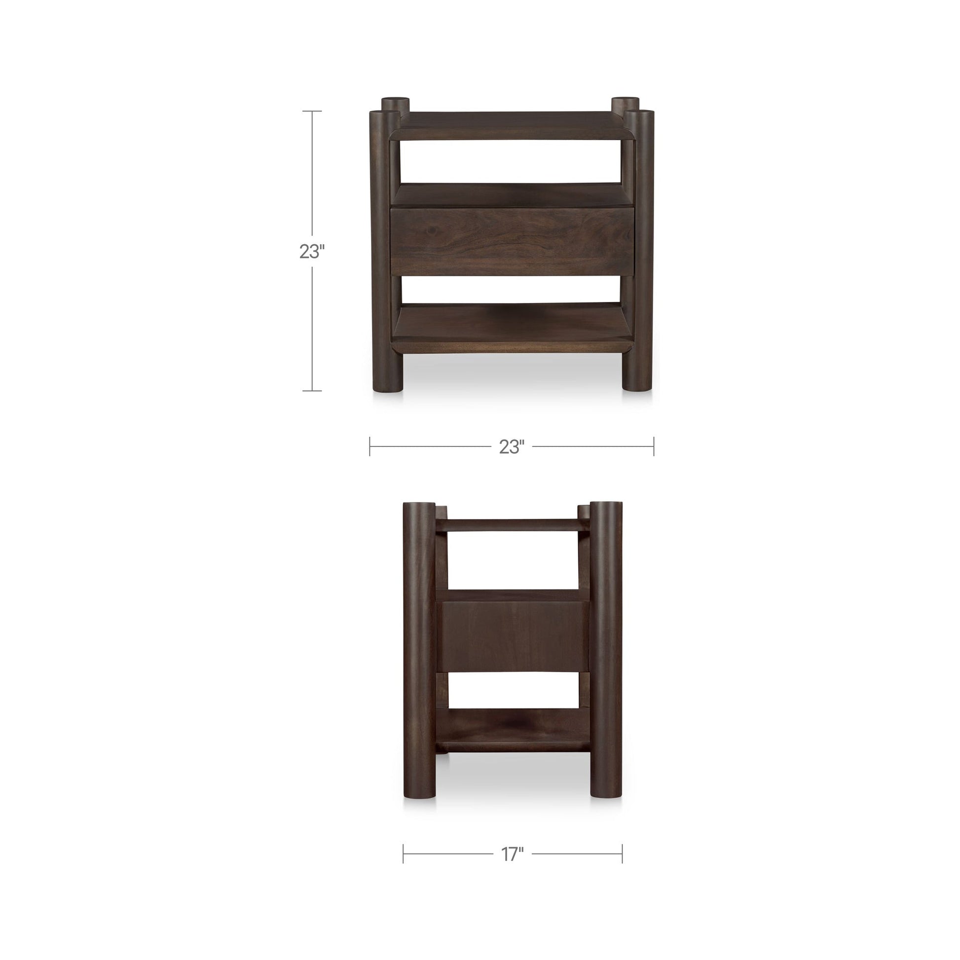 Devin Brown Nightstand - Ornate Home