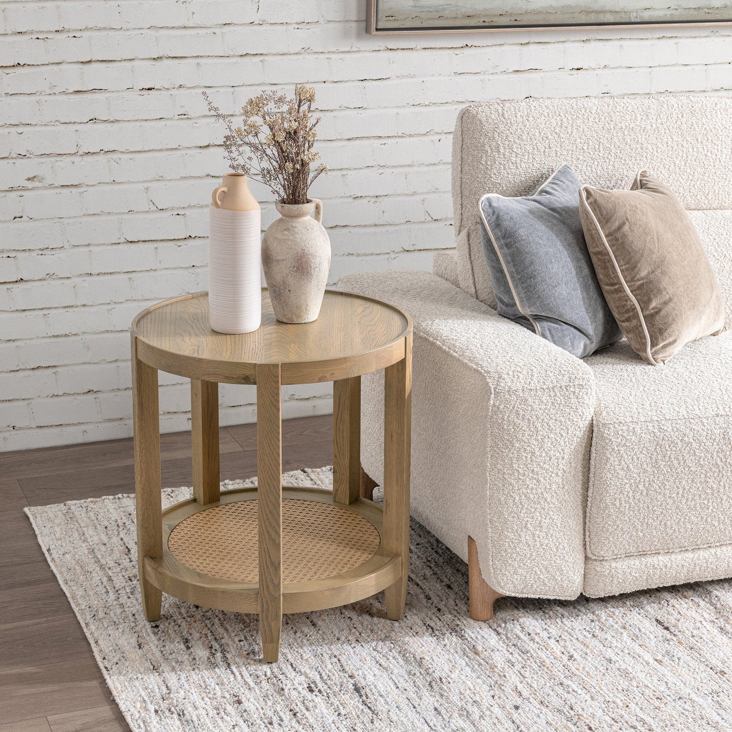 Devin Khaki Mist End Table - Ornate Home