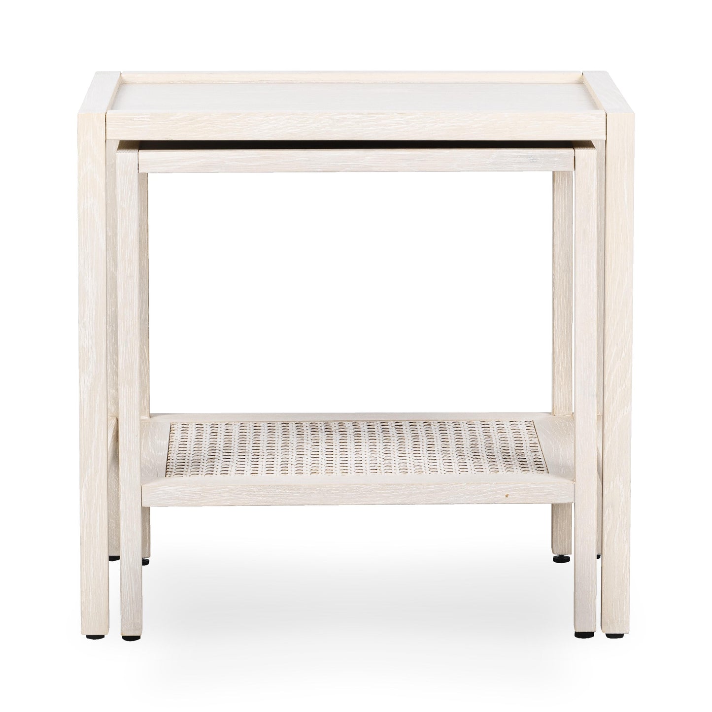Devin Milk White Nesting Accent Tables - Ornate Home