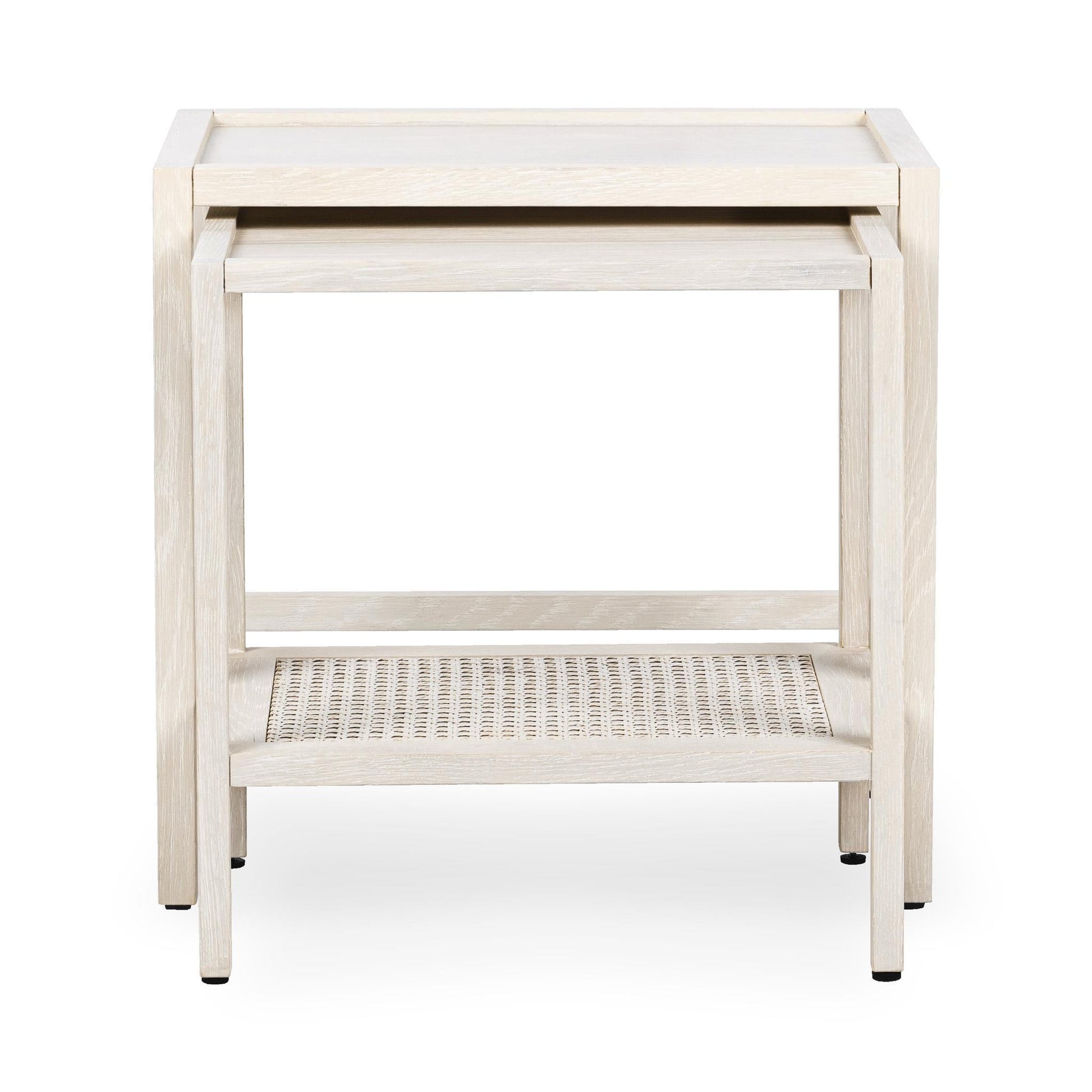 Devin Milk White Nesting Accent Tables - Ornate Home