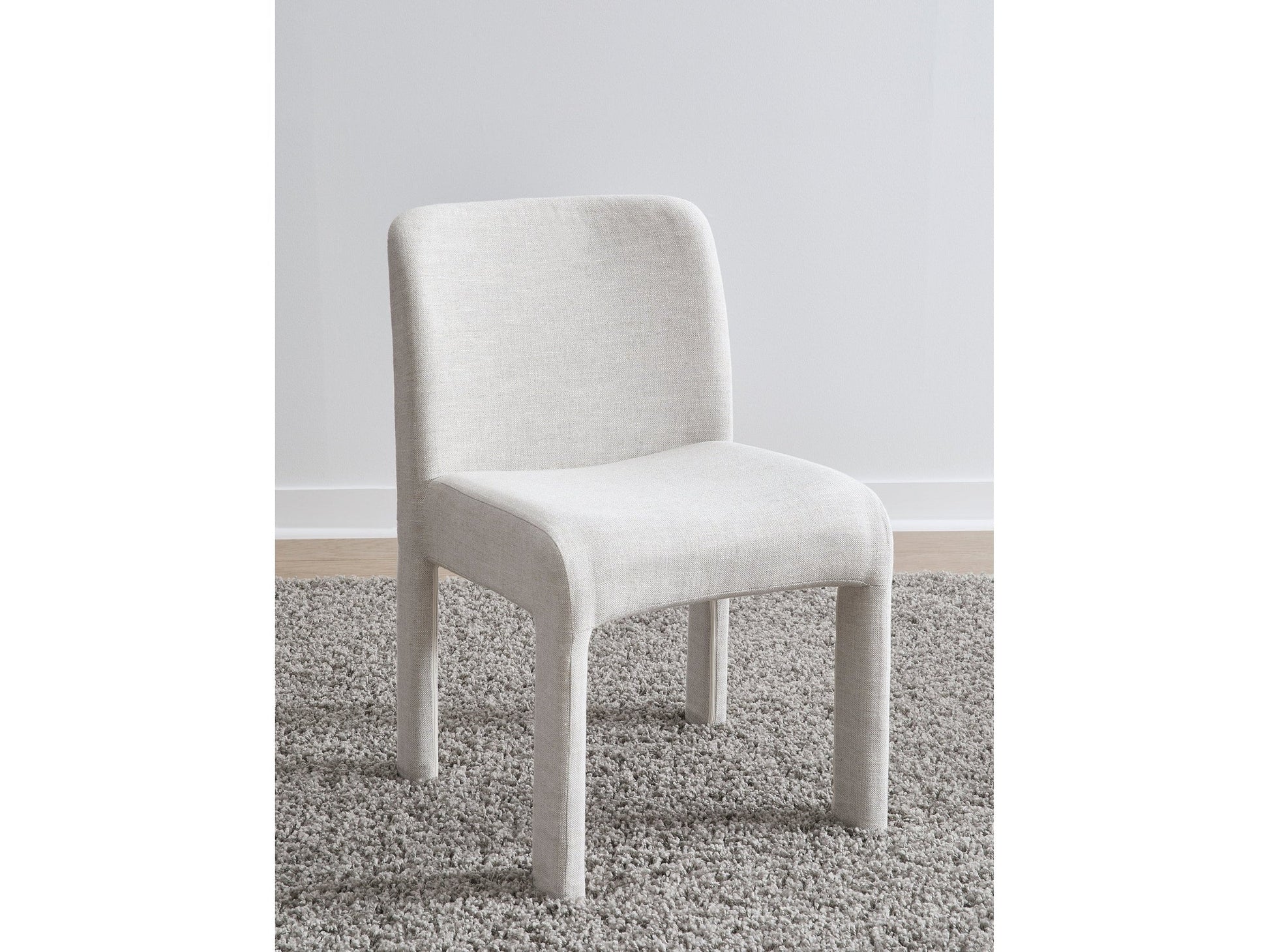 Devon Fully Upholstered Dining Chair in Turtle Dove Linen (Set of 2) - Ornate Home