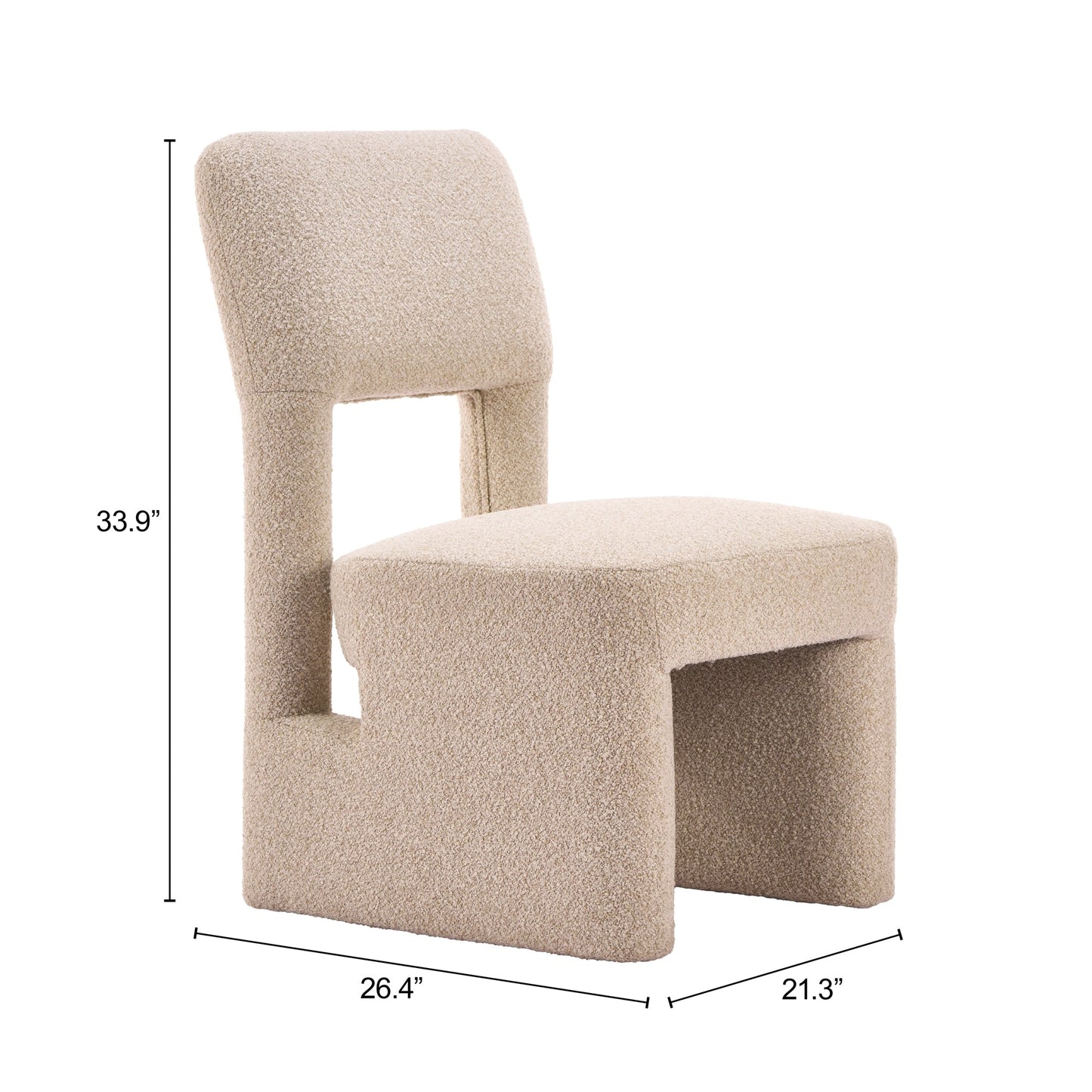 Dewey Beige Dining Chair (Set of 2) - Ornate Home