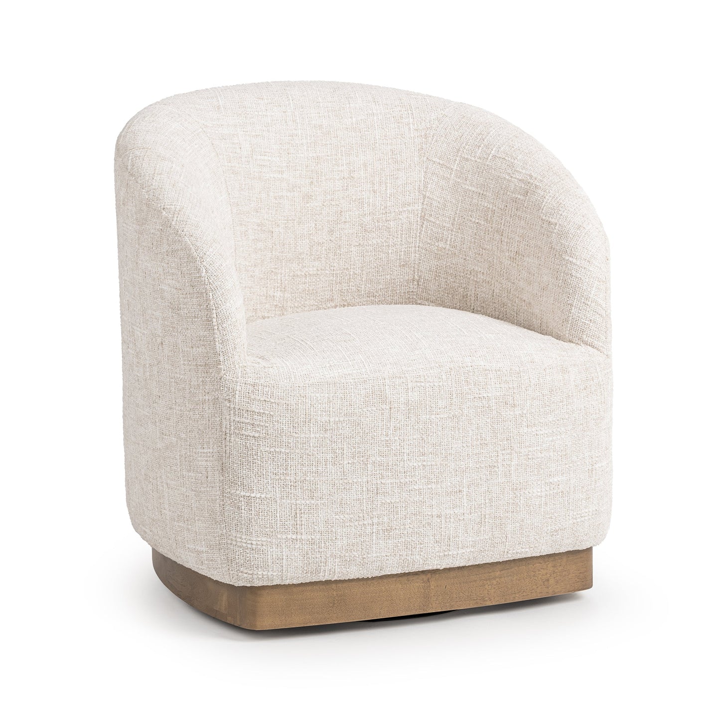 Diah Toasted Linen Swivel Accent Chair - Ornate Home